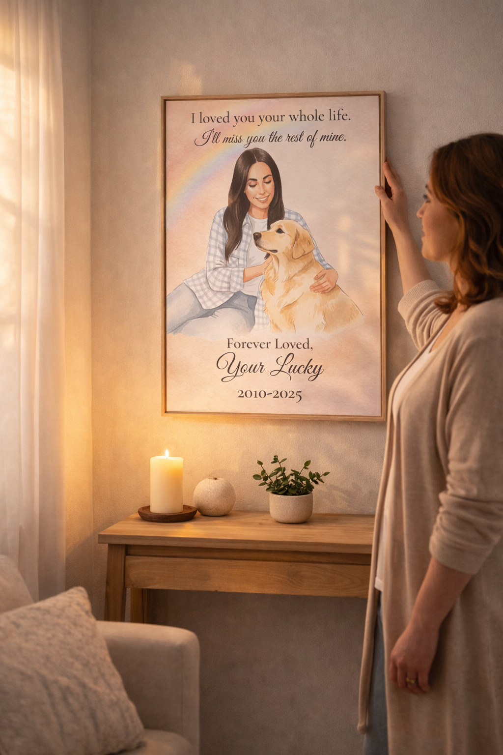 Custom Dog Memorial Portrait A Beautiful Tribute to the Dog You Loved