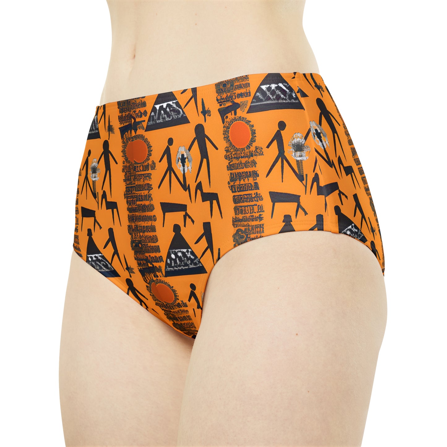 High-Waist Hipster Bikini Bottom (AOP)