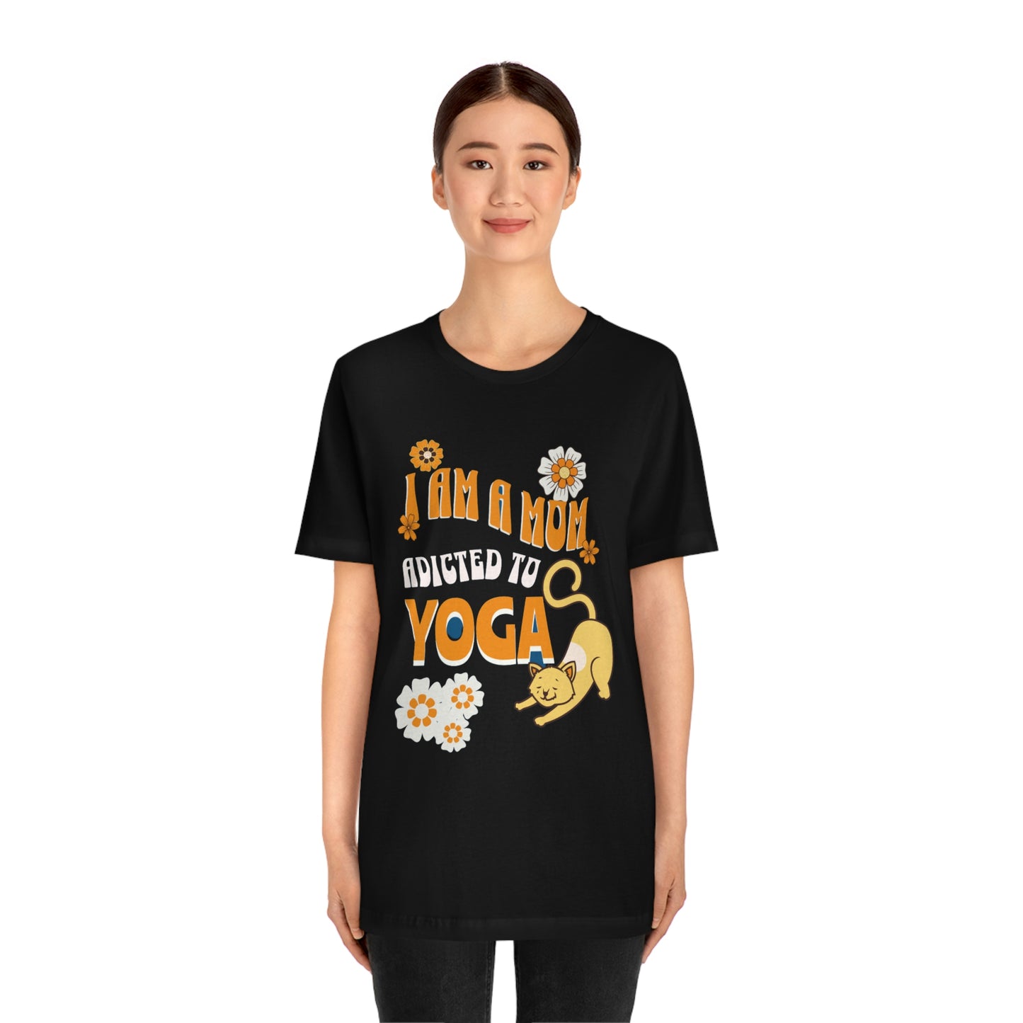 Unisex Jersey Short Sleeve Tee for a yoga loving mom, grandma, daughter, dad, granddad or son,