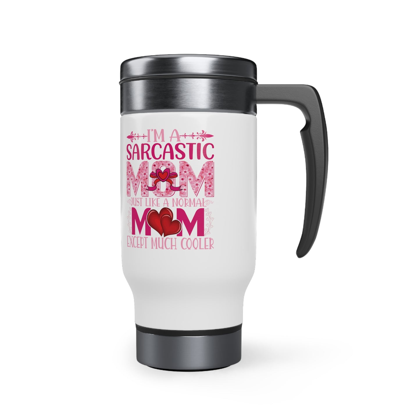 Stainless Steel Travel Mug with Handle, 14oz