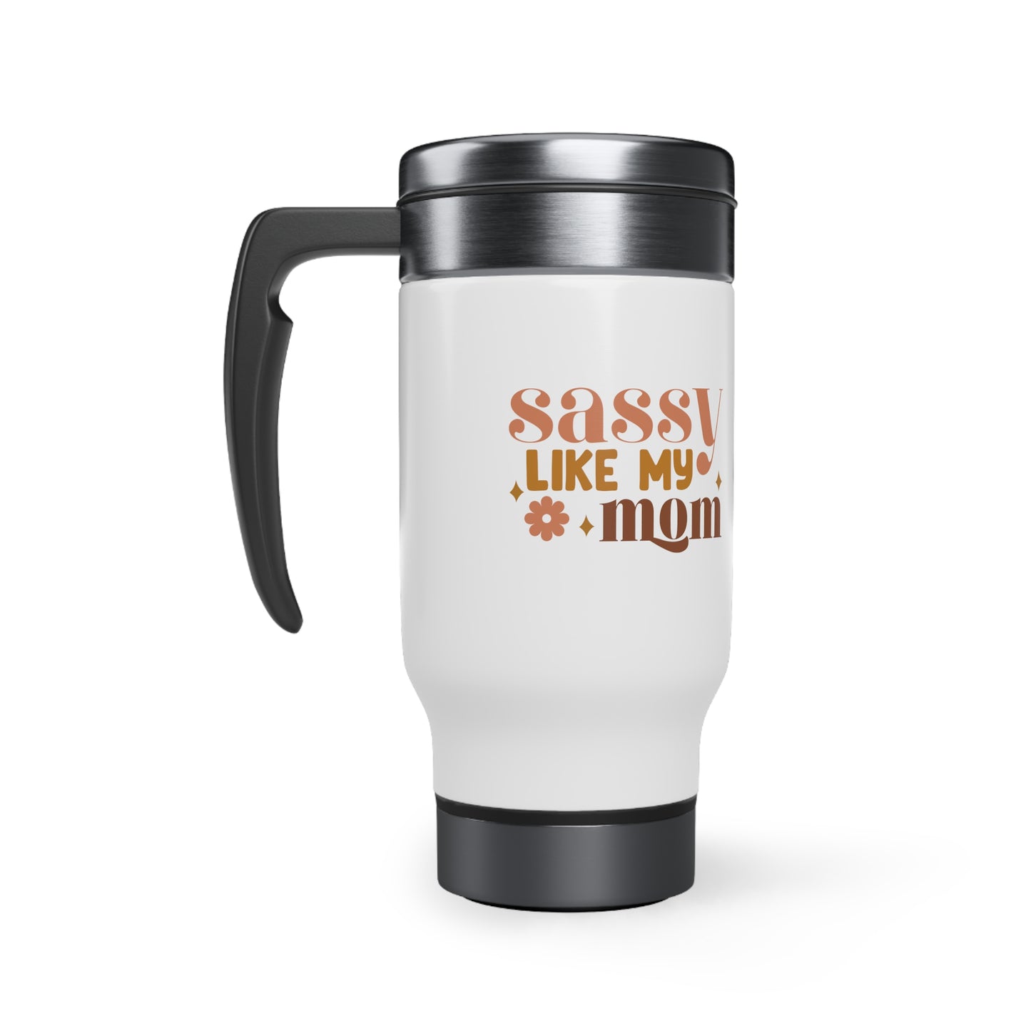 Stainless Steel Travel Mug with Handle, 14oz