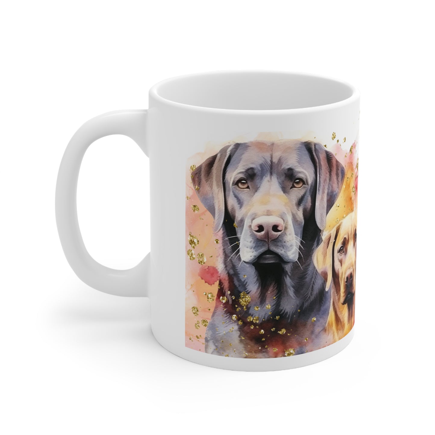 Ceramic Mug 11oz Accent Coffee Mug, 11oz for a Labrador dog lover for mom, grandma, girlfriend, grand daughter, dad, granddad, grand son.