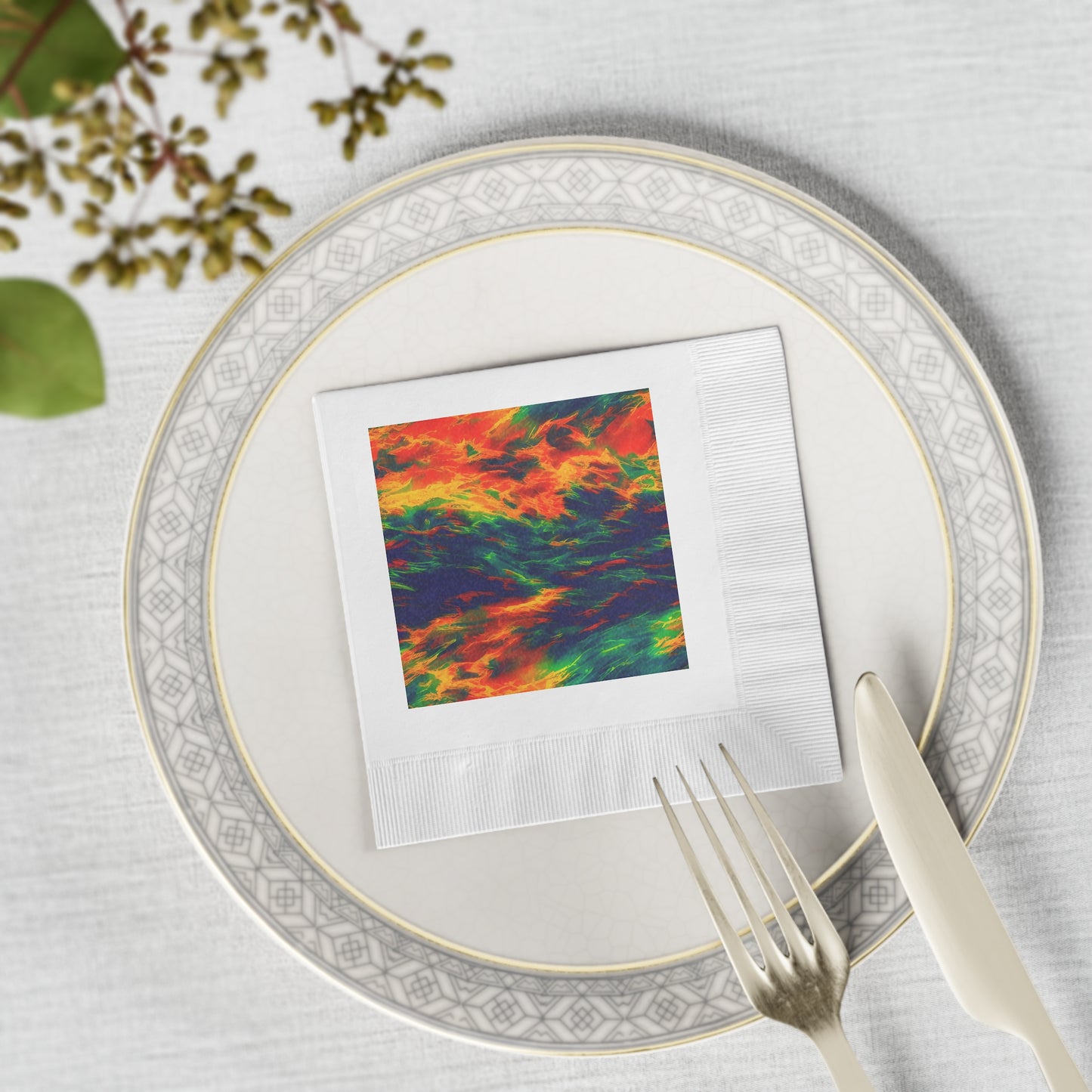 White Coined Napkins