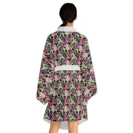 Long Sleeve Kimono Robe (AOP)