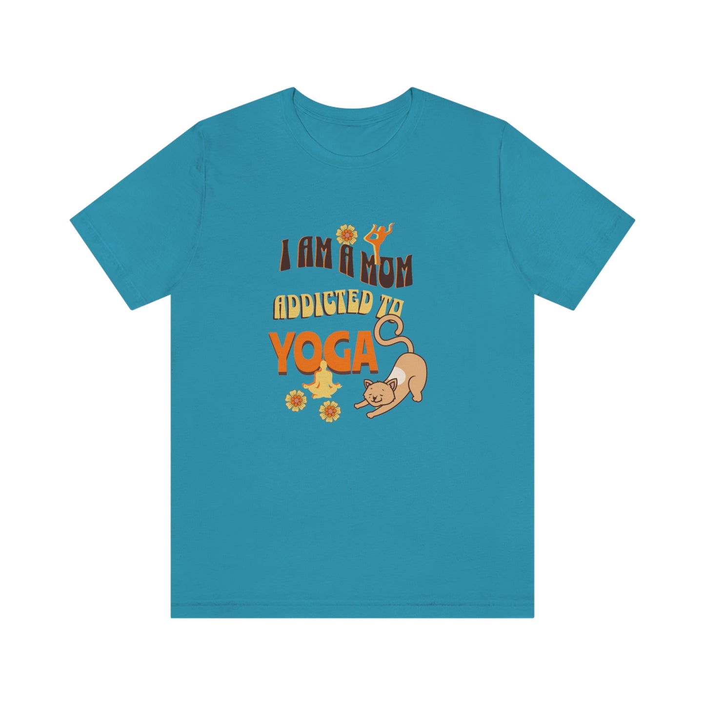 Unisex Jersey Short Sleeve Tee for a yoga loving mom, grandma, daughter, dad, granddad or son,