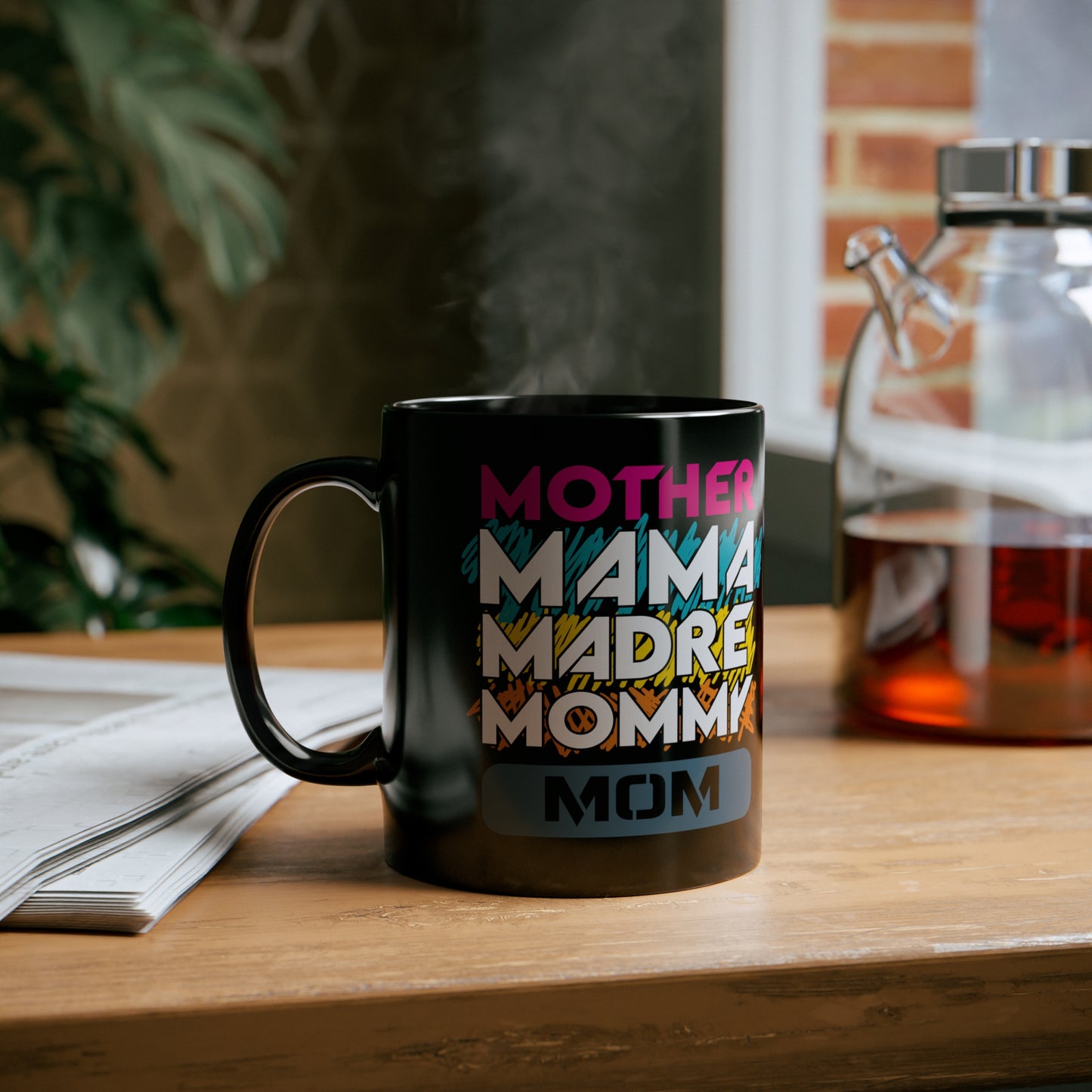 11oz Black Mug for Mom, mother or mama, Godmother, Bonus Mom, Second Mon for any occasion.