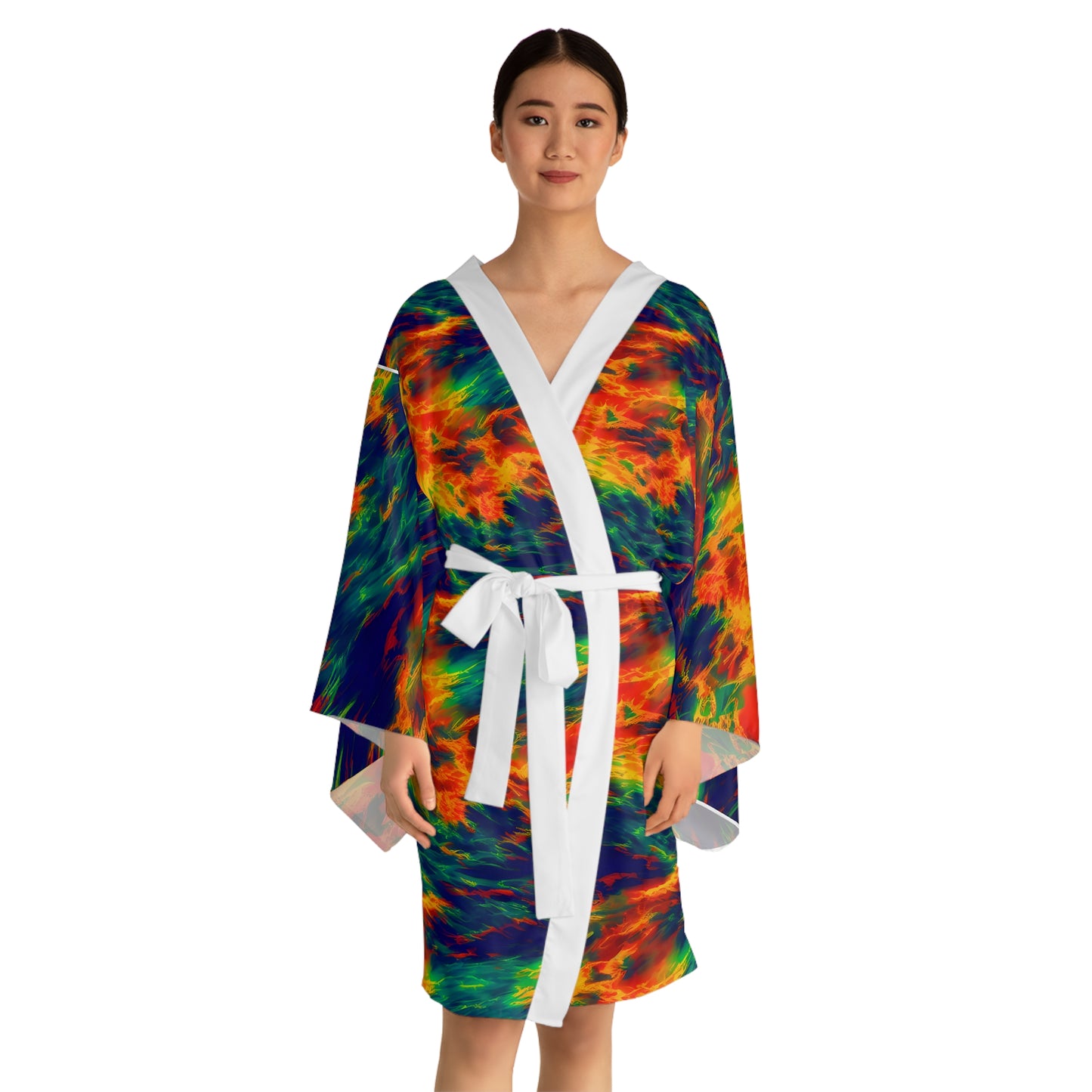 Long Sleeve Kimono Robe (AOP)