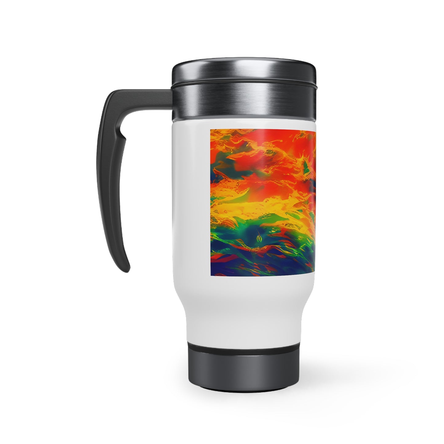 Stainless Steel Travel Mug with Handle, 14oz