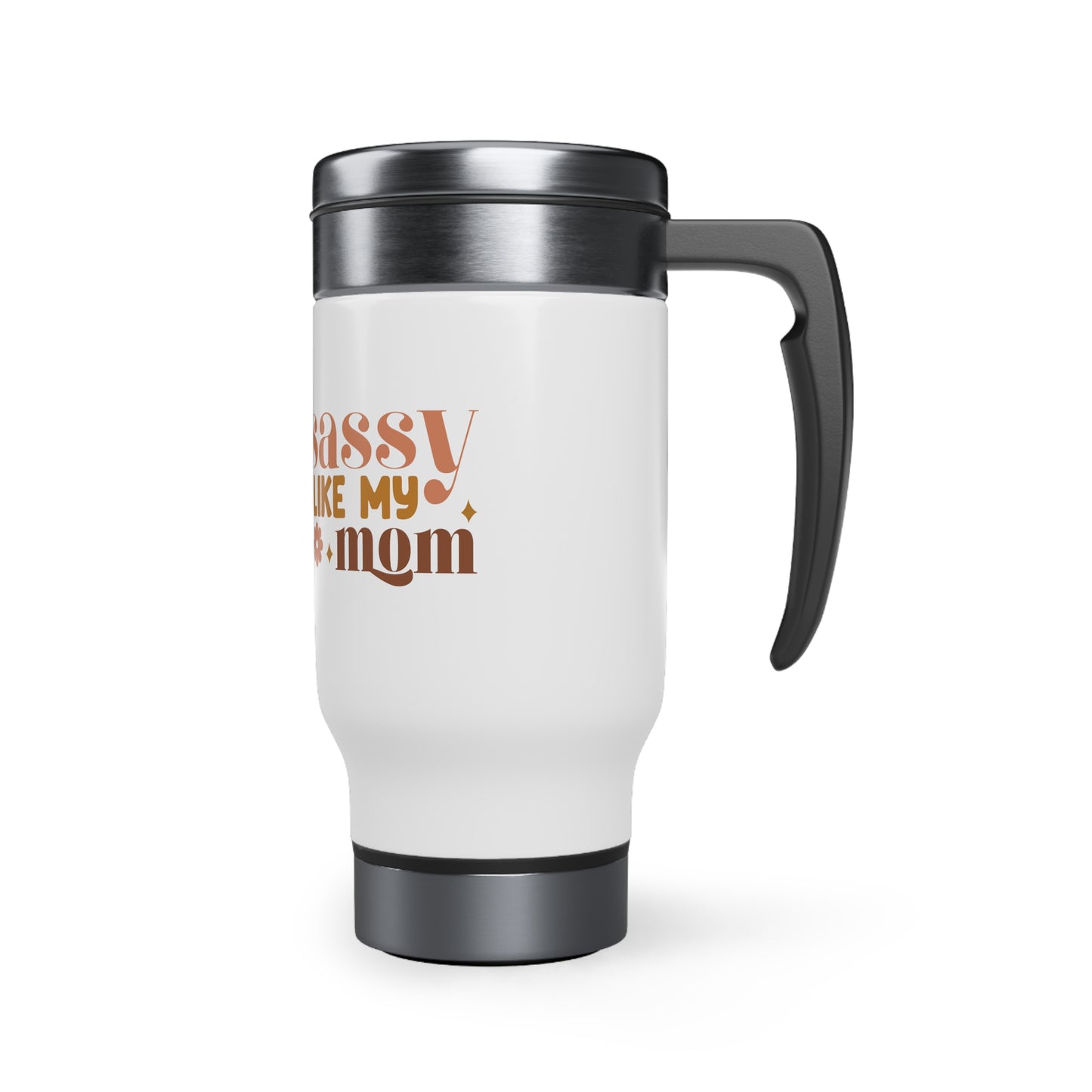 Stainless Steel Travel Mug with Handle, 14oz