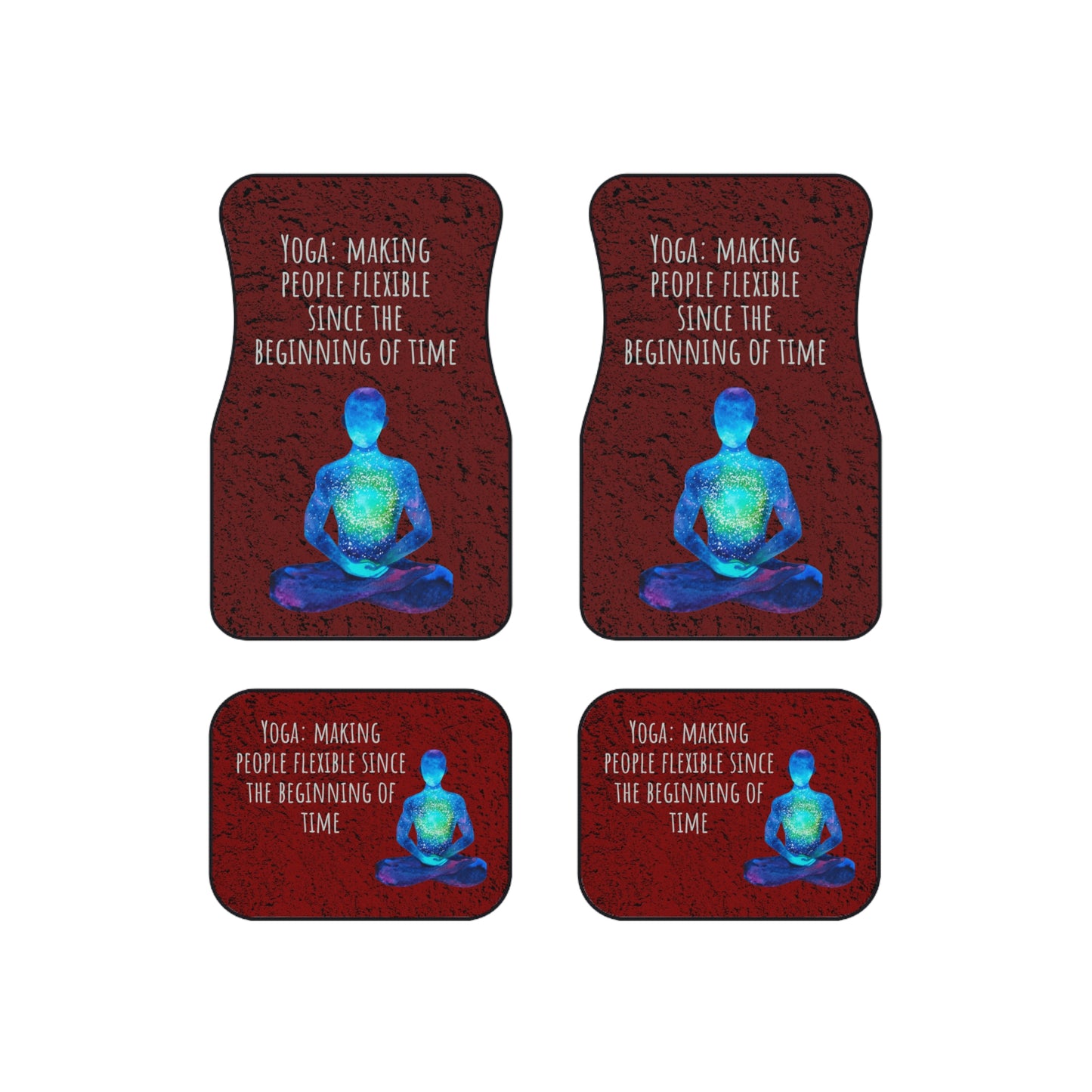 Car Mats (Set of 4) Accent Coffee Mug, 11oz for a Yoga Lover for mom, grandma, girlfriend, grand daughter, dad, granddad, grand son.