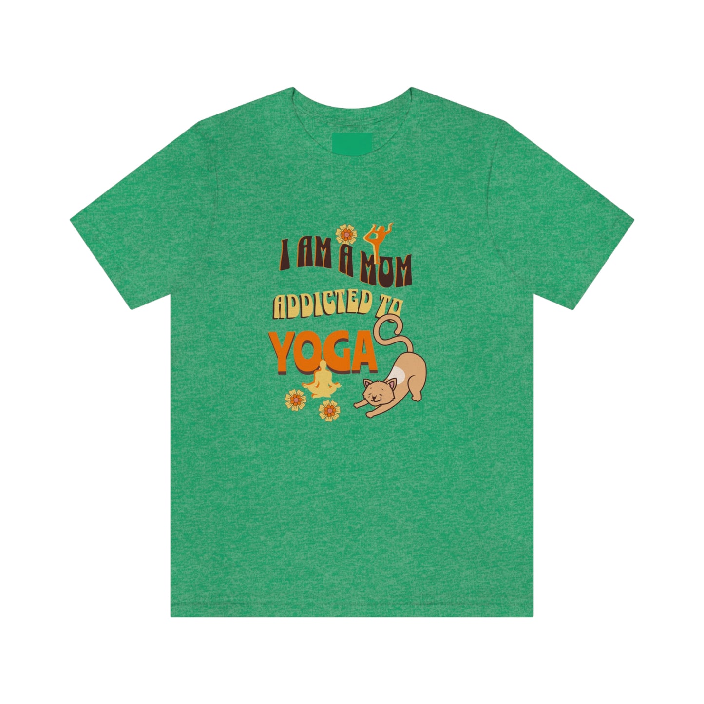 Unisex Jersey Short Sleeve Tee for a yoga loving mom, grandma, daughter, dad, granddad or son,