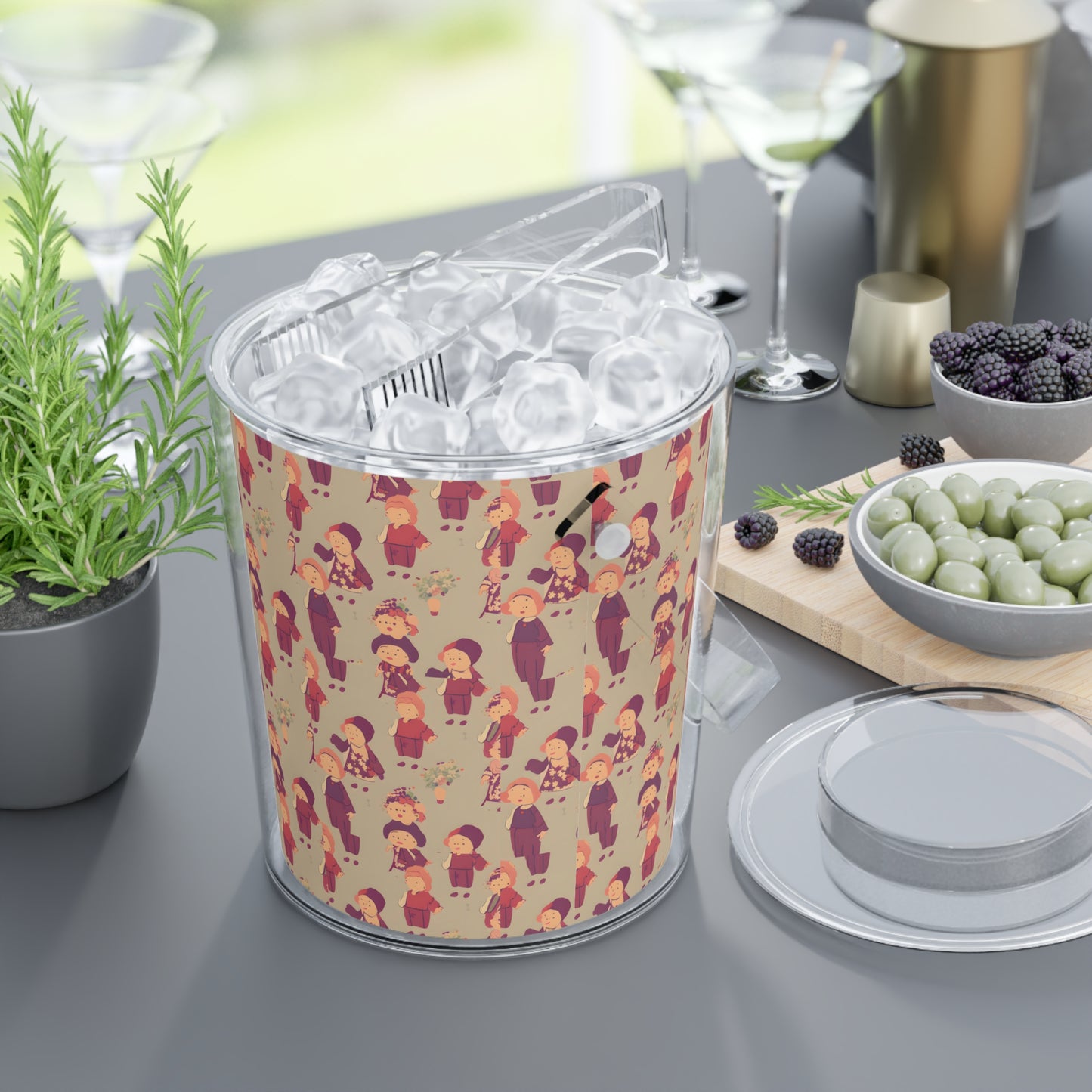 Ice Bucket with Tongs
