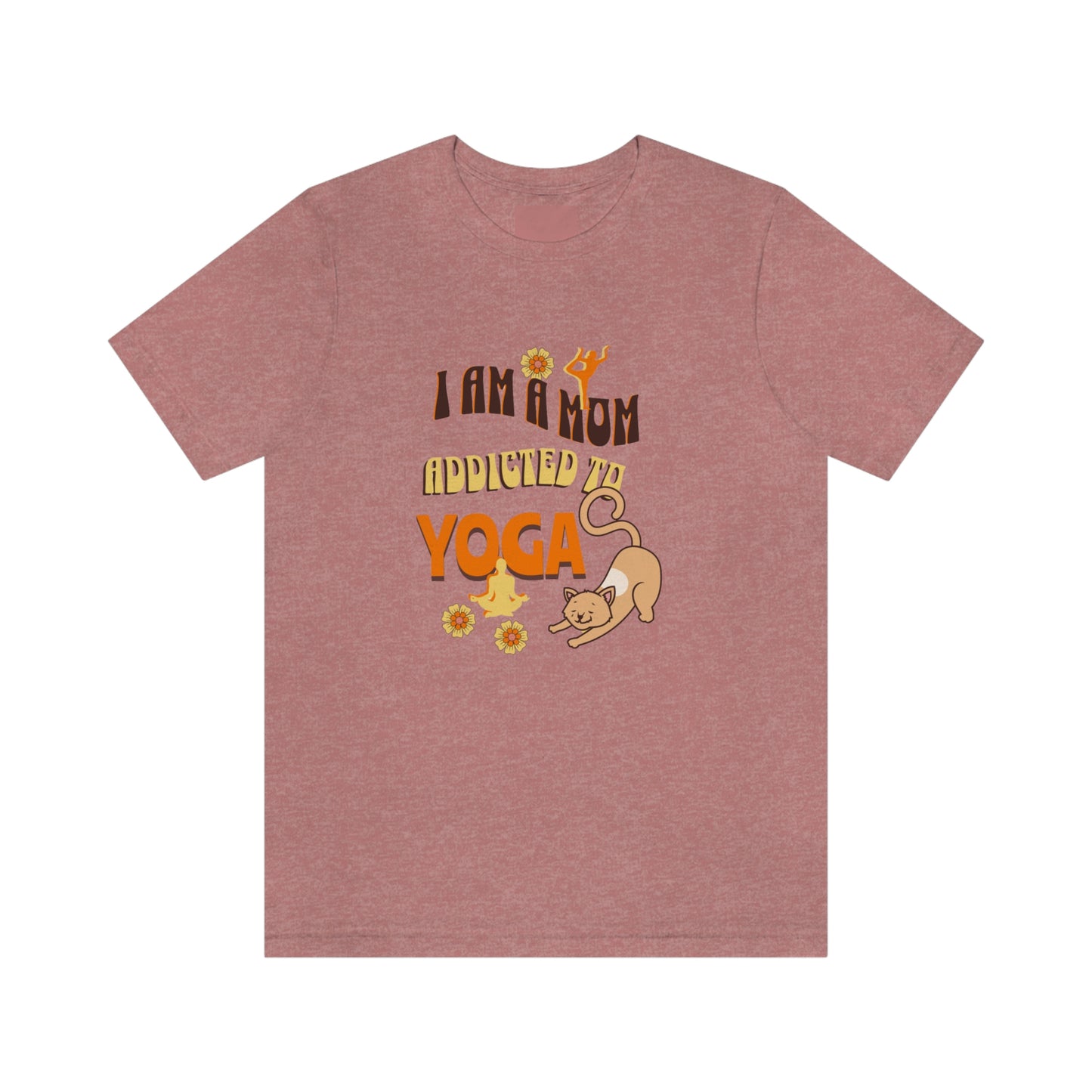 Unisex Jersey Short Sleeve Tee for a yoga loving mom, grandma, daughter, dad, granddad or son,