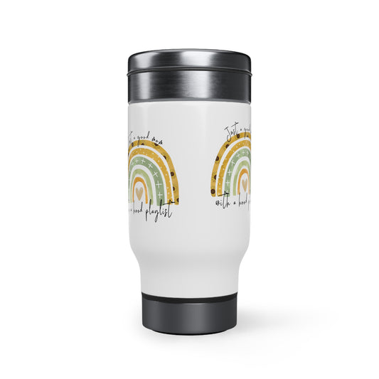 Stainless Steel Travel Mug with Handle, 14oz