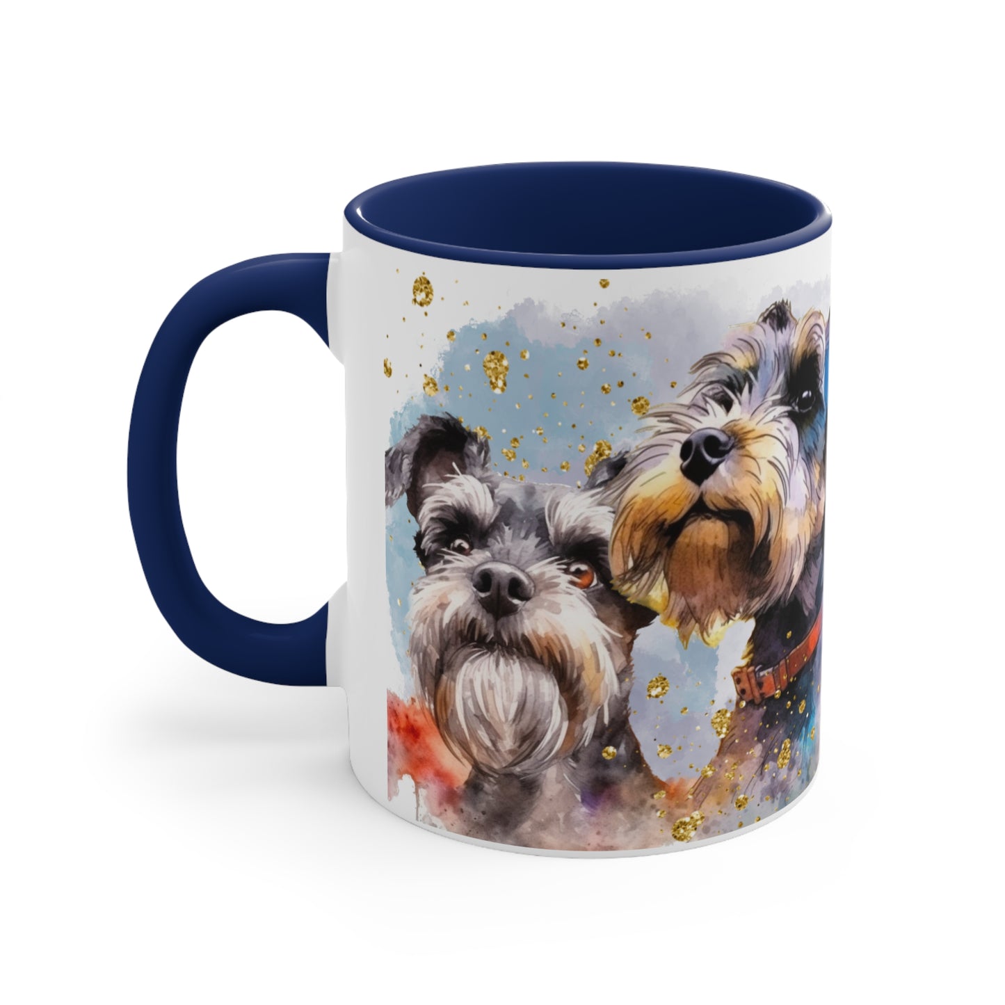 Accent Coffee Mug, for a Schnauzer lover for mom, grandma, girlfriend, grand daughter, dad, granddad, grand son.