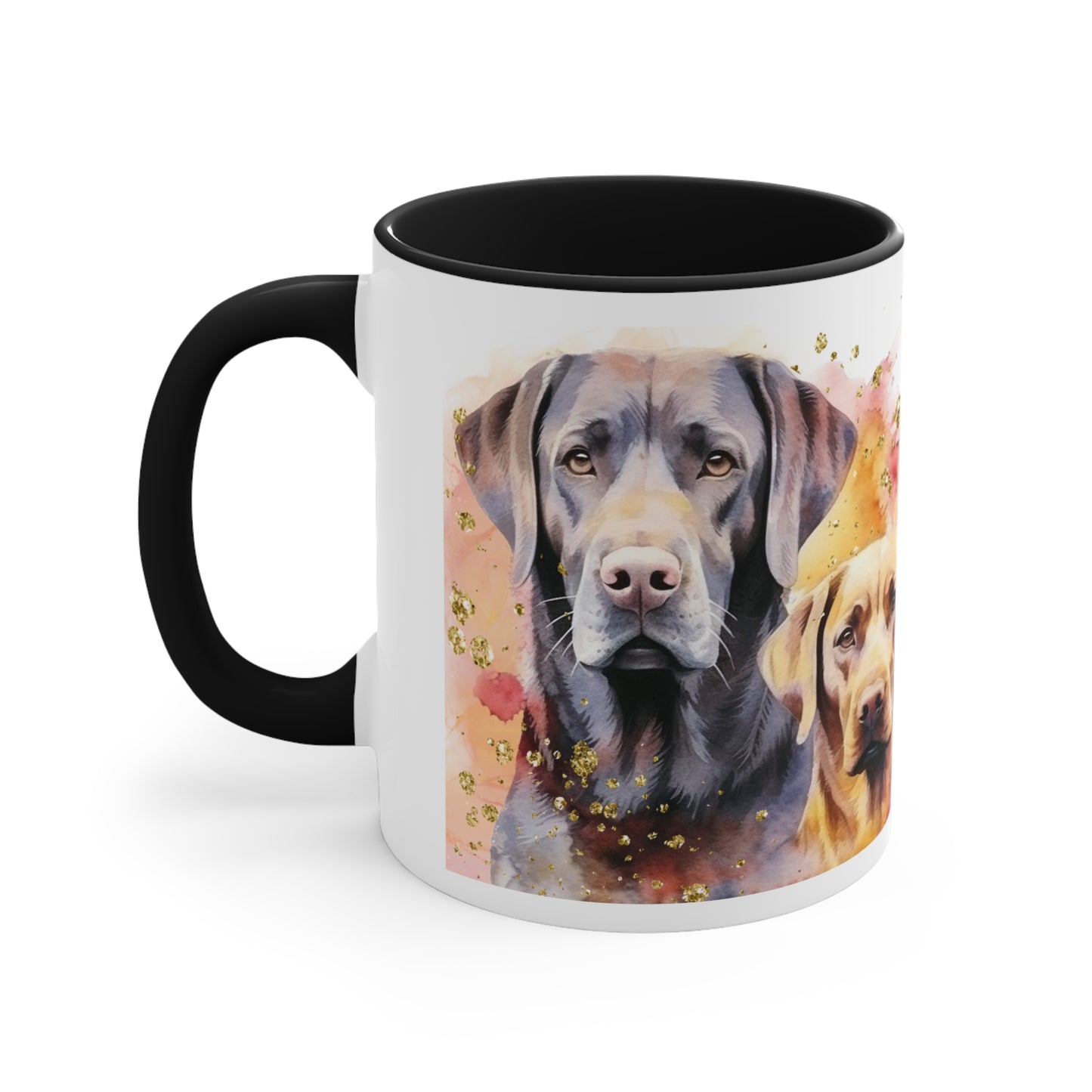 Accent Coffee Mug, 11oz Accent Coffee Mug for a Labrador dog lover for mom, grandma, girlfriend, grand daughter, dad, granddad, grand son.