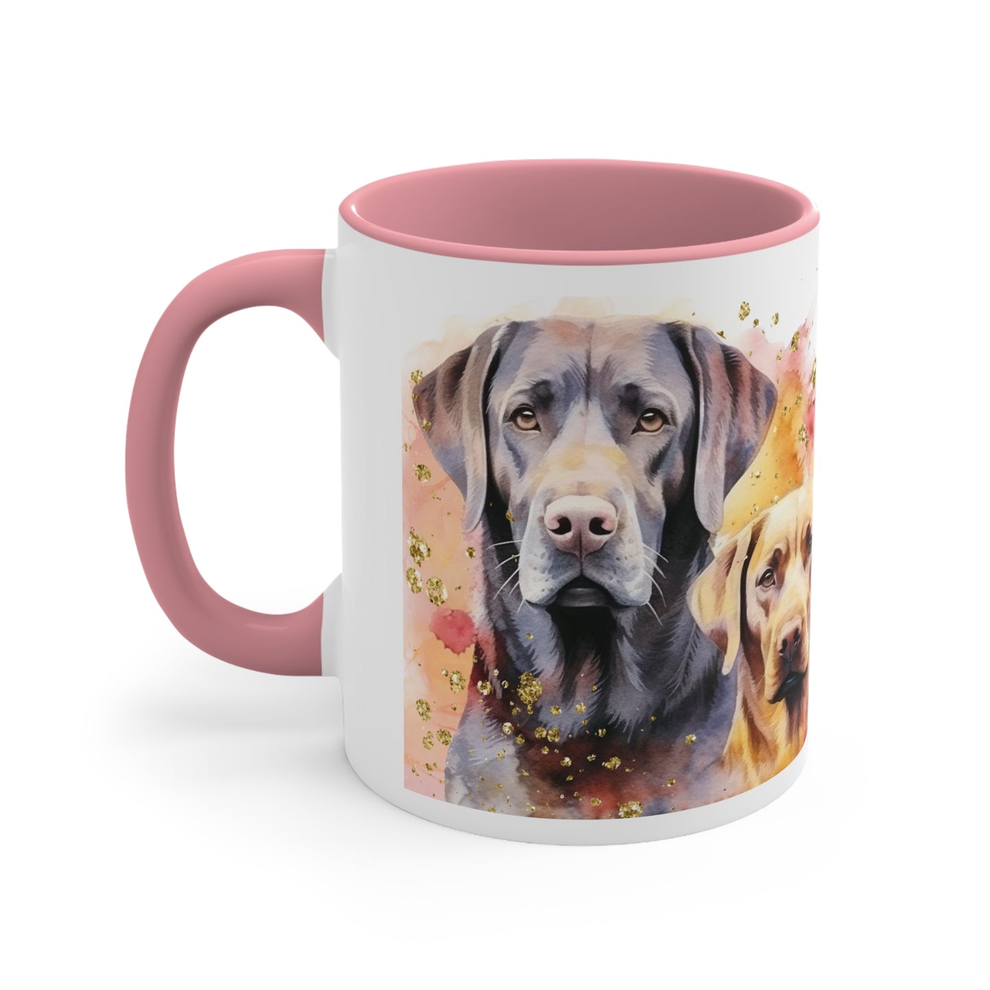 Accent Coffee Mug, 11oz Accent Coffee Mug for a Labrador dog lover for mom, grandma, girlfriend, grand daughter, dad, granddad, grand son.