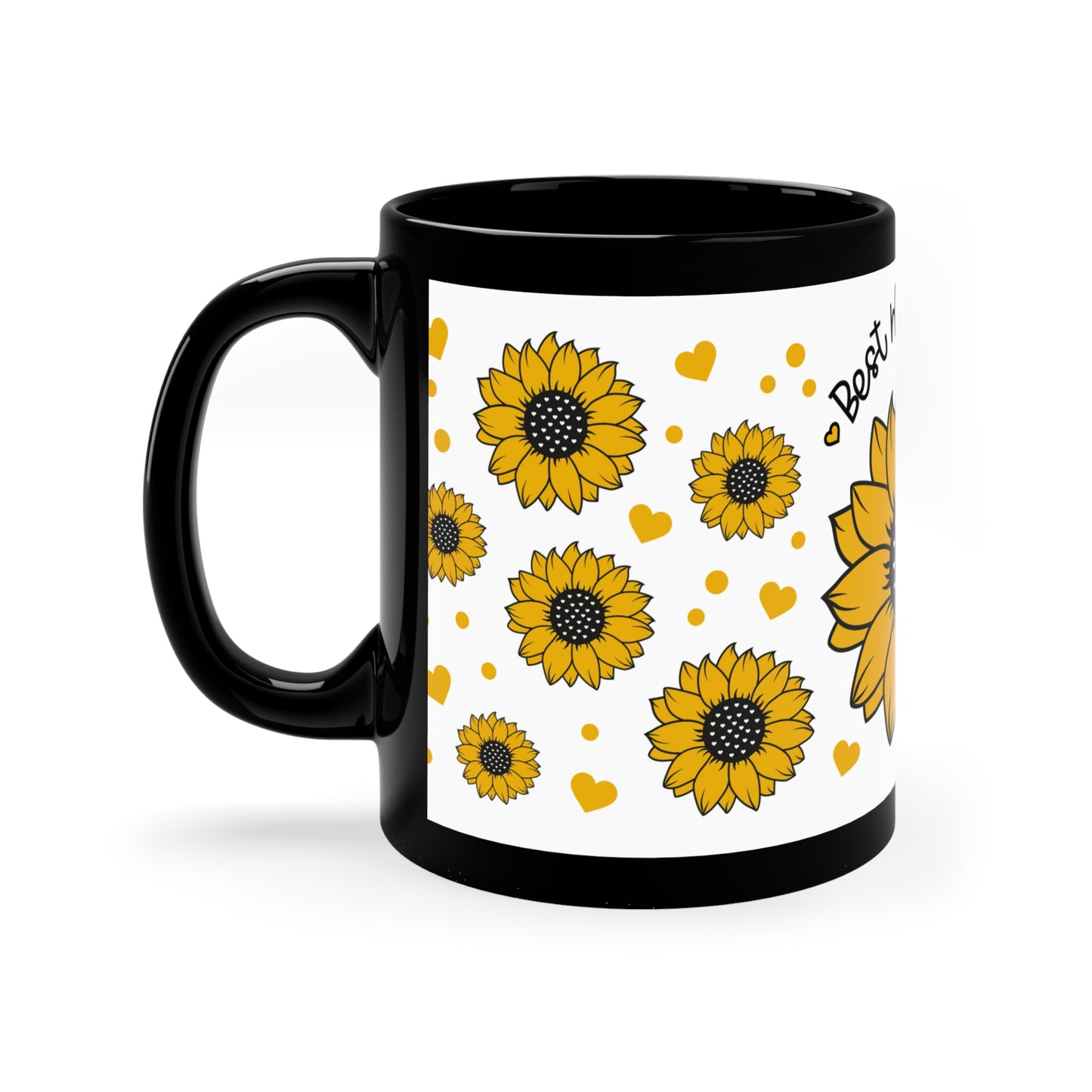 "Best Mom Ever" 11oz Black Mug for: mom, grandma, Godmother, Mother in law, Step-mother, Wife - mother, Girlfriend mother.