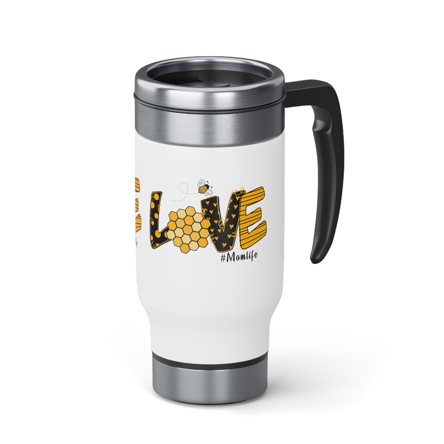 Stainless Steel Travel Mug with Handle, 14oz