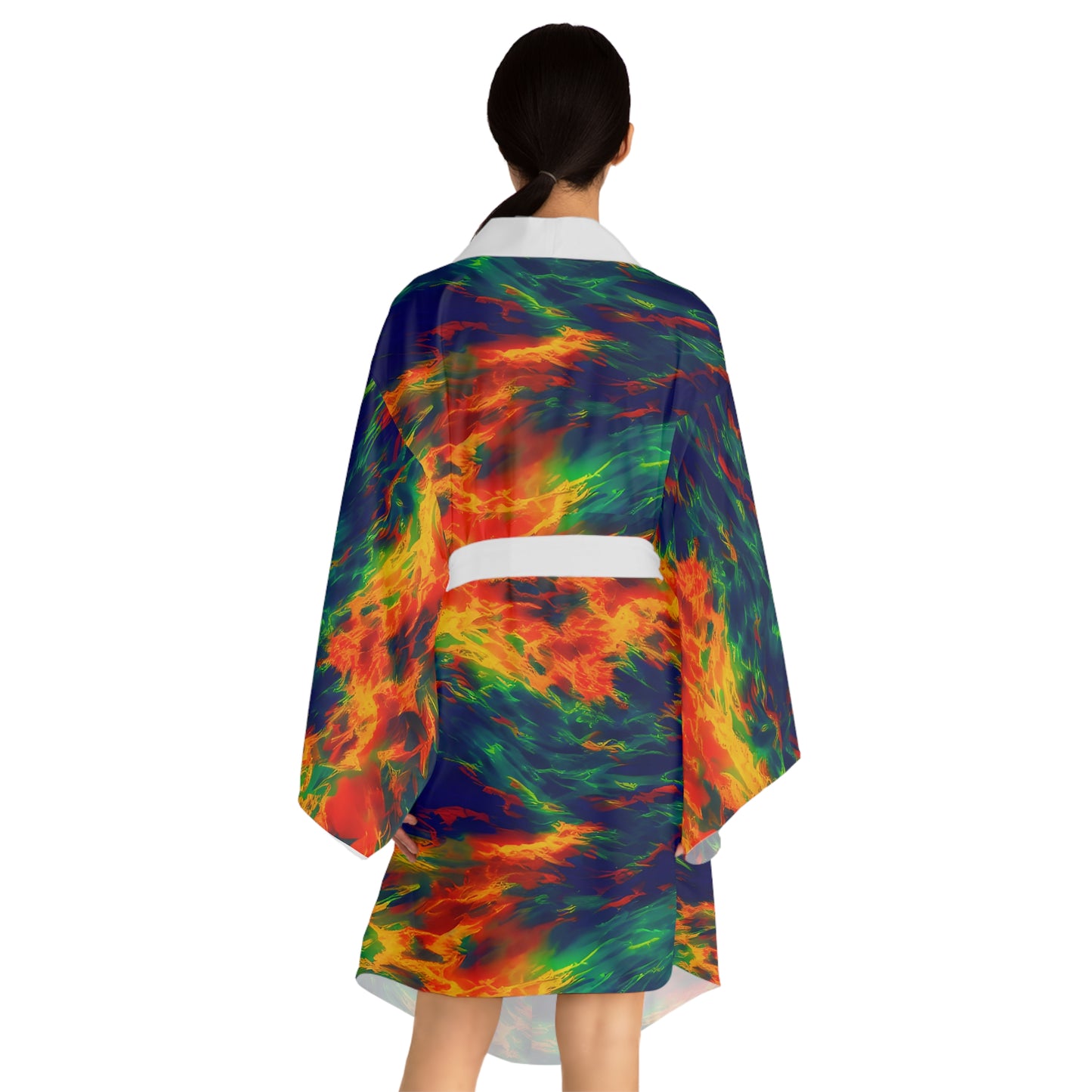 Long Sleeve Kimono Robe (AOP)