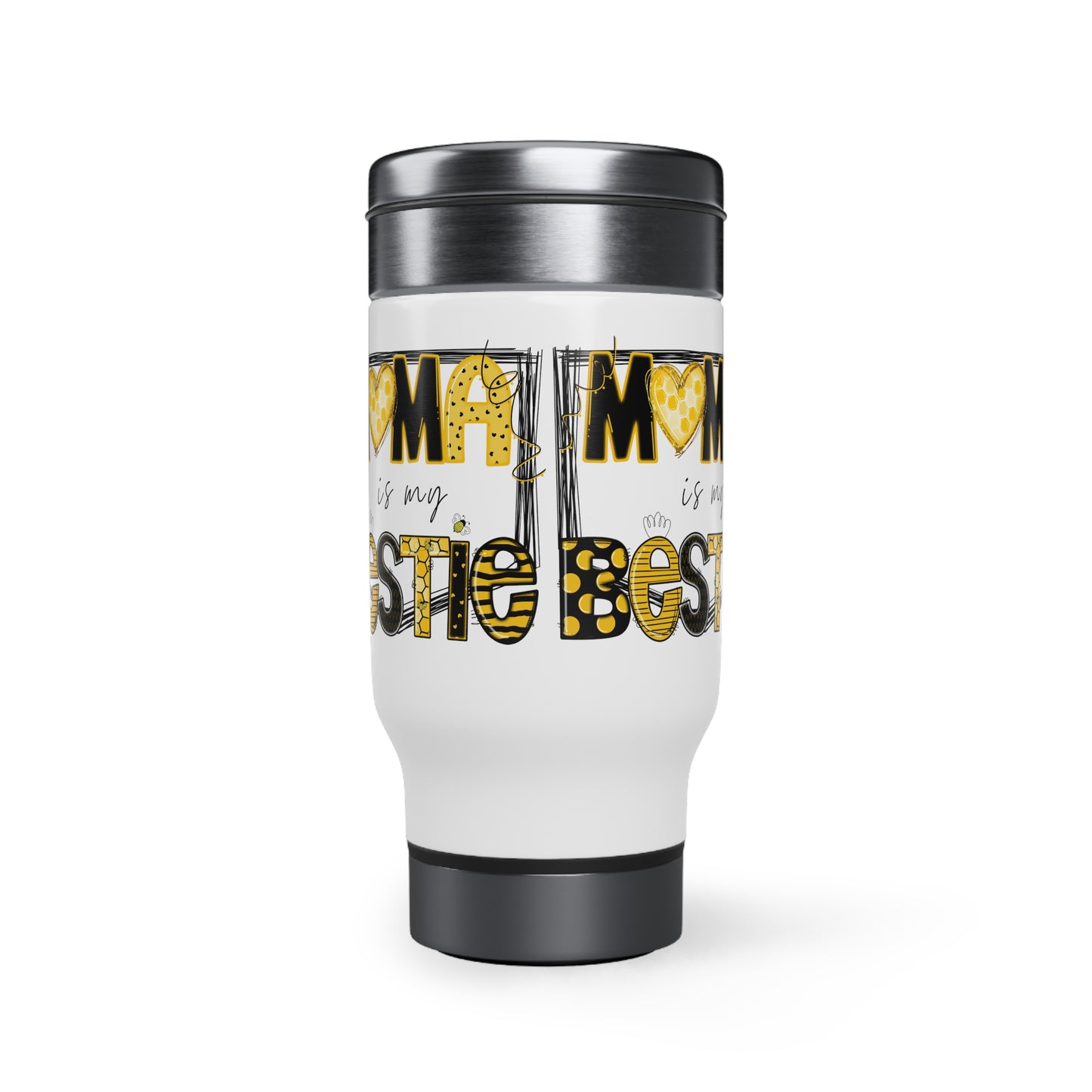 Stainless Steel Travel Mug with Handle, 14oz