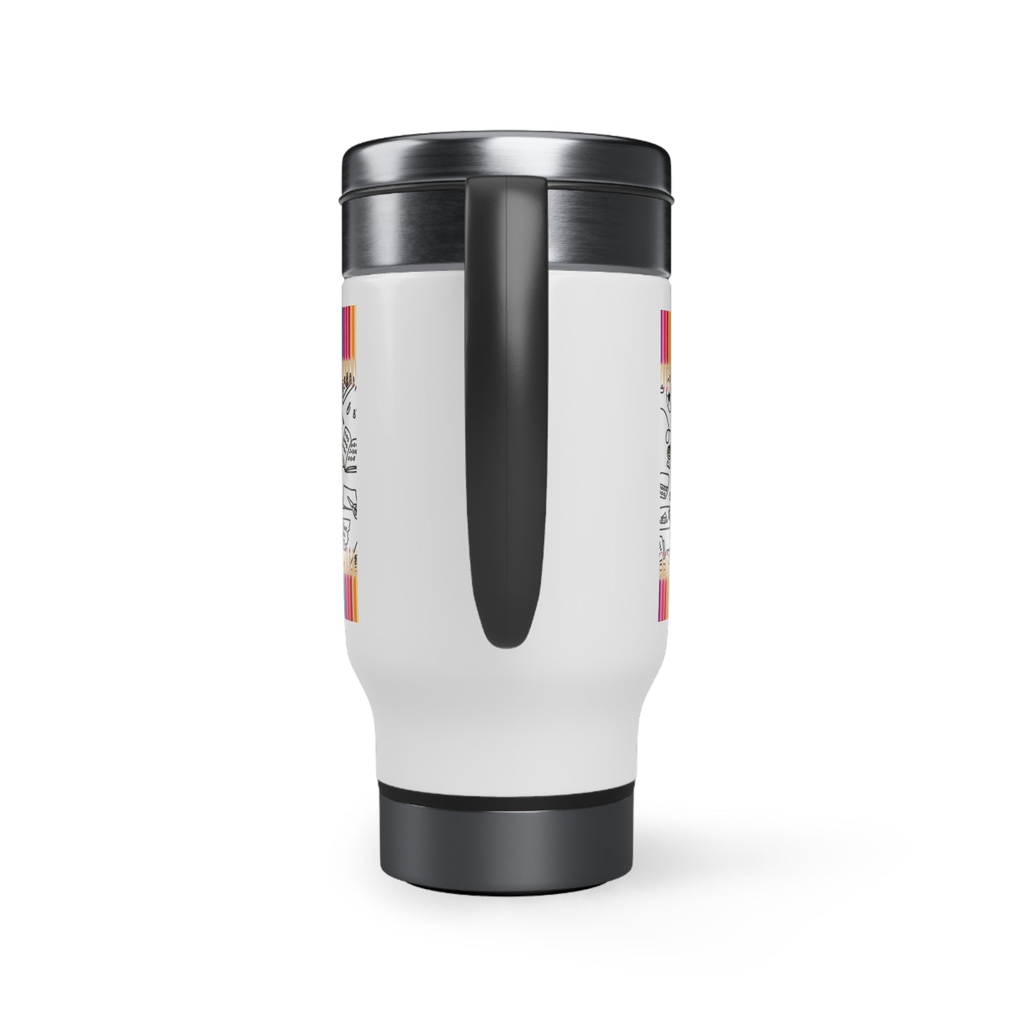 Stainless Steel Travel Mug with Handle, 14oz