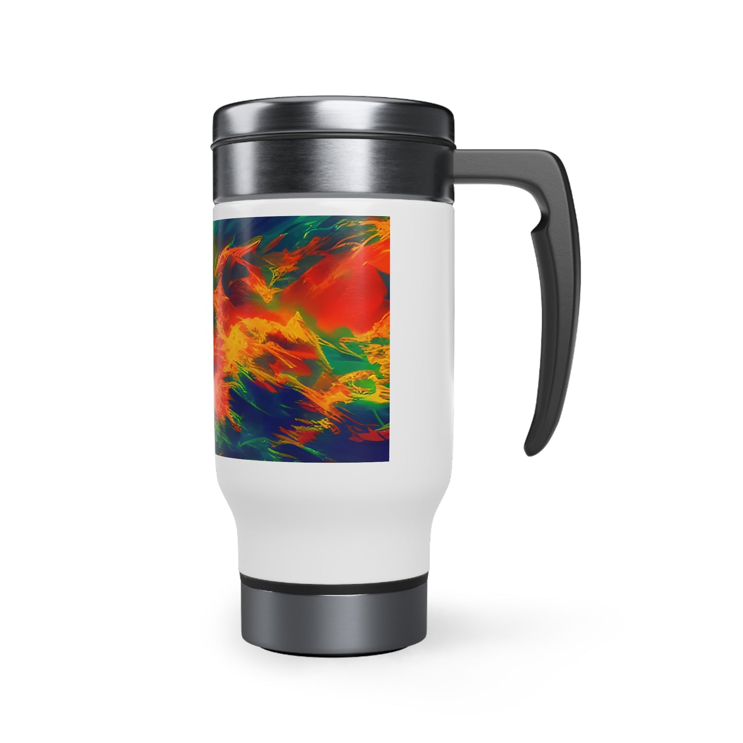 Stainless Steel Travel Mug with Handle, 14oz