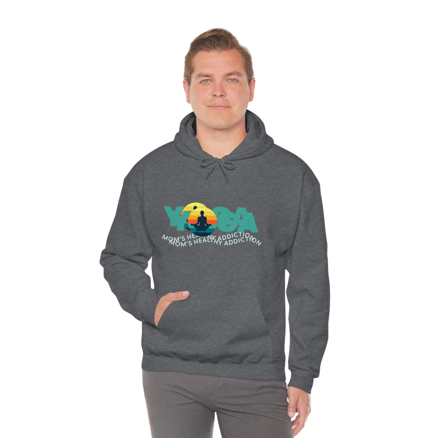 Unisex Heavy Blend™ Hooded Sweatshirt for my yoga loving mom, grandma, daughter, dad, granddad or son,