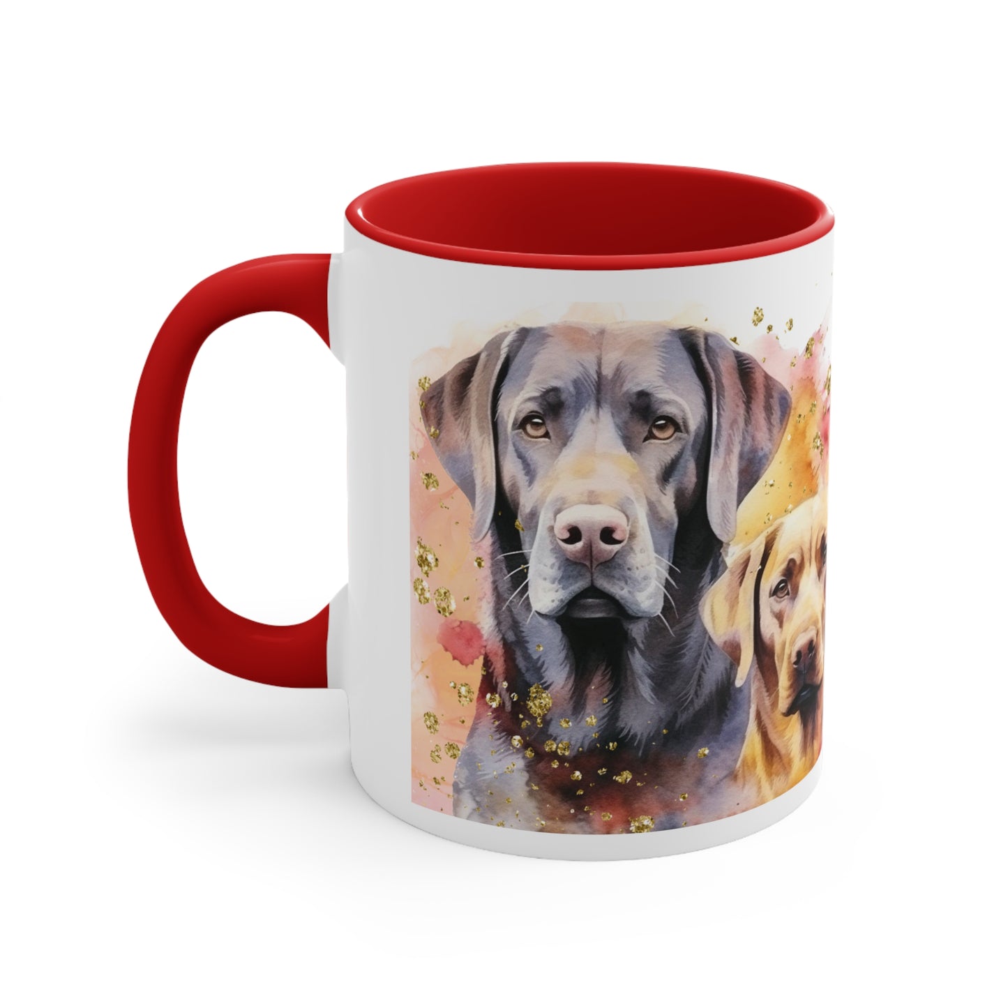 Accent Coffee Mug, 11oz Accent Coffee Mug for a Labrador dog lover for mom, grandma, girlfriend, grand daughter, dad, granddad, grand son.