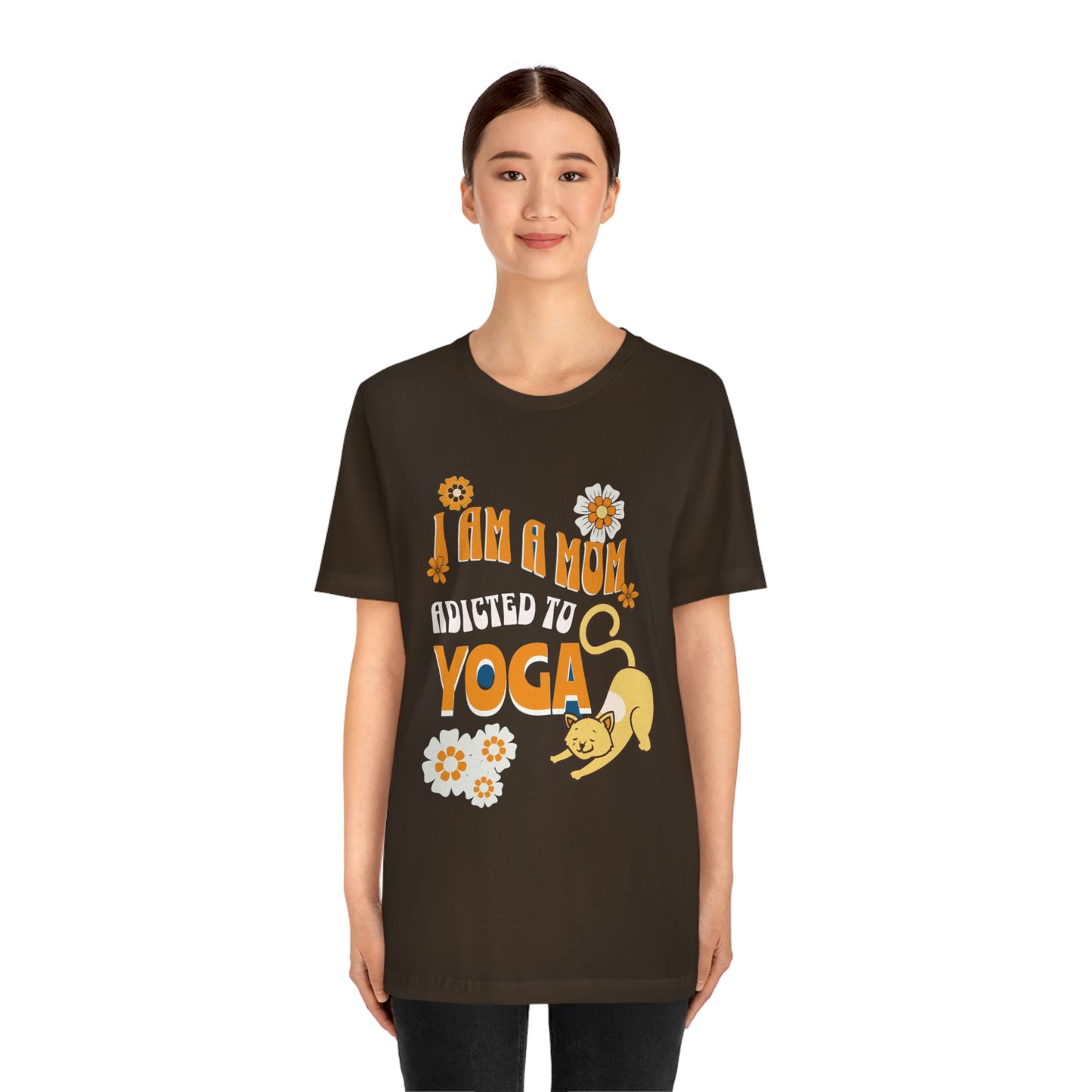 Unisex Jersey Short Sleeve Tee for a yoga loving mom, grandma, daughter, dad, granddad or son,