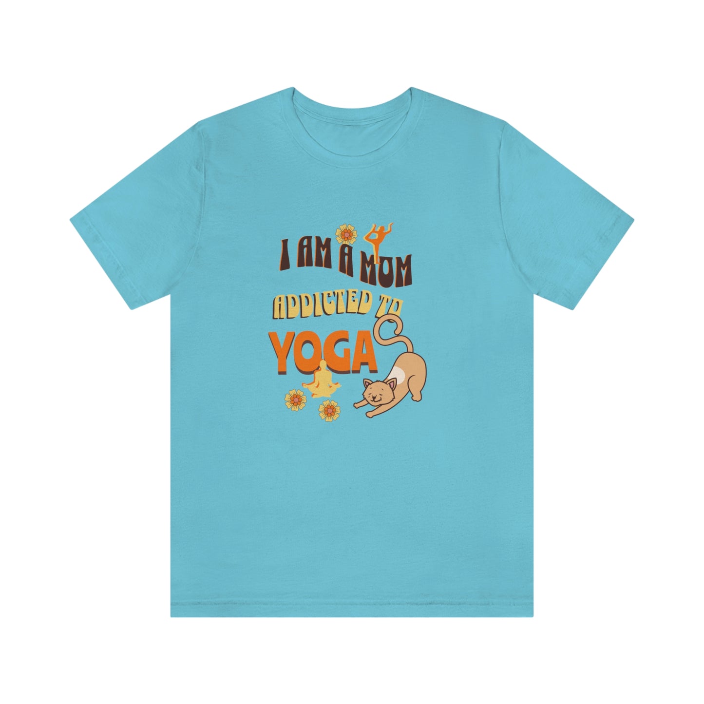 Unisex Jersey Short Sleeve Tee for a yoga loving mom, grandma, daughter, dad, granddad or son,