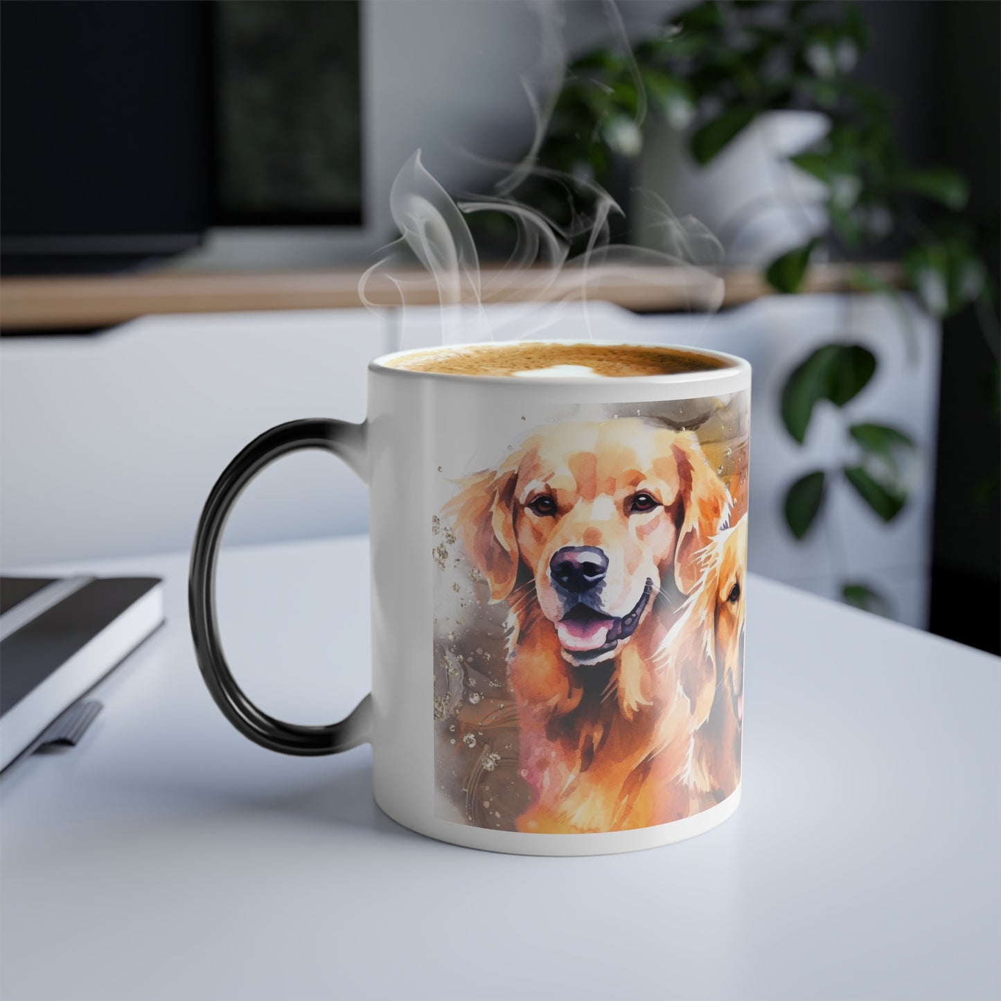 Color Morphing Mug, 11oz, for schnauzer dogs: mom, grandma, daughter, dad, granddad, son, grandson / daughter.