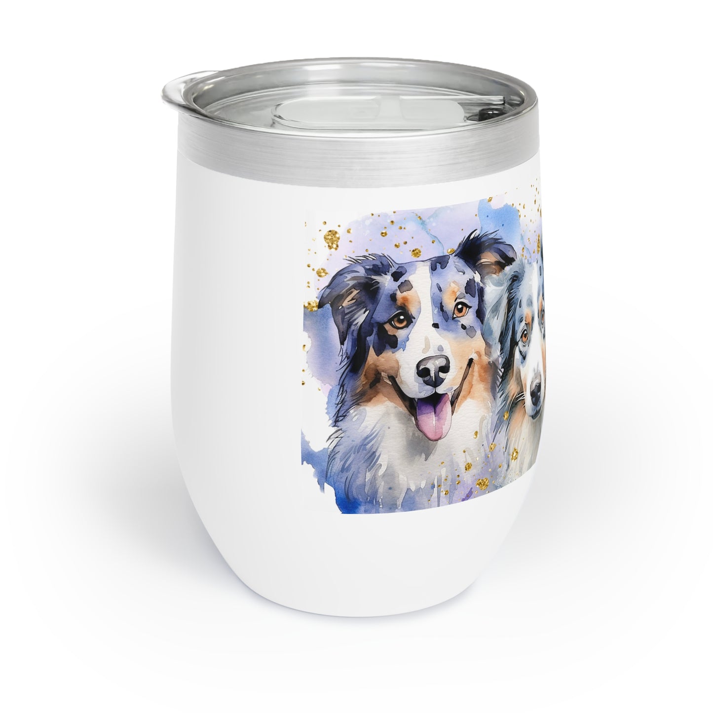 Chill Wine Tumbler Accent Coffee Mug, 20oz for a Aussie dog lover for mom, grandma, girlfriend, grand daughter, dad, granddad, grand son.