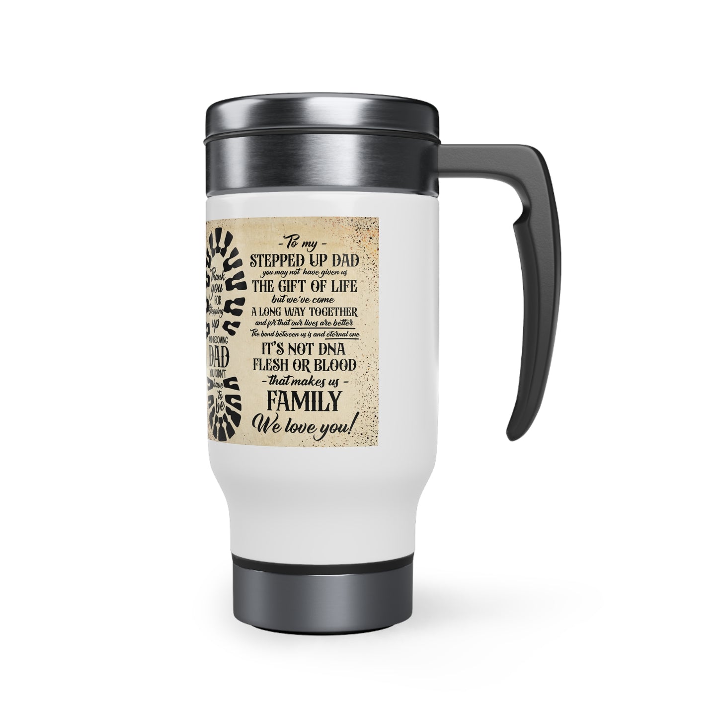 Stainless Steel Travel Mug with Handle, 14oz