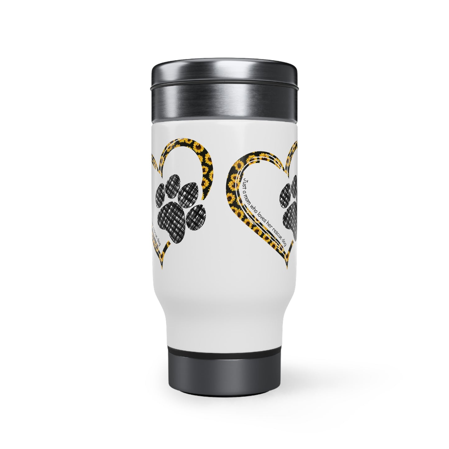 Stainless Steel Travel Mug with Handle, 14oz