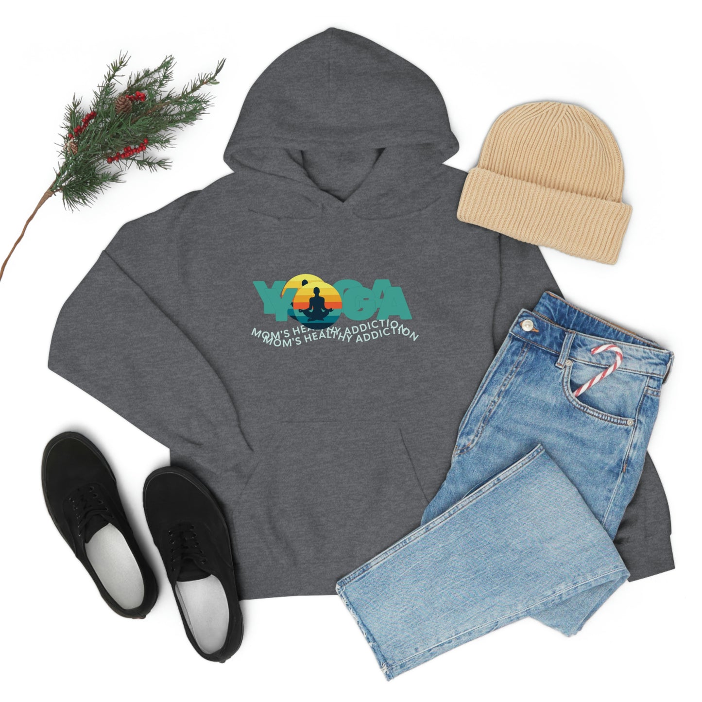 Unisex Heavy Blend™ Hooded Sweatshirt for my yoga loving mom, grandma, daughter, dad, granddad or son,