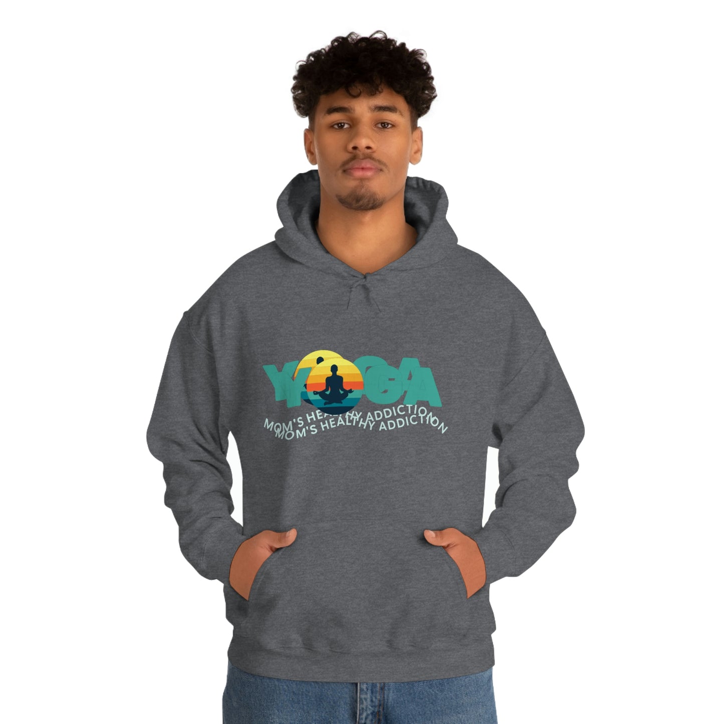 Unisex Heavy Blend™ Hooded Sweatshirt for my yoga loving mom, grandma, daughter, dad, granddad or son,