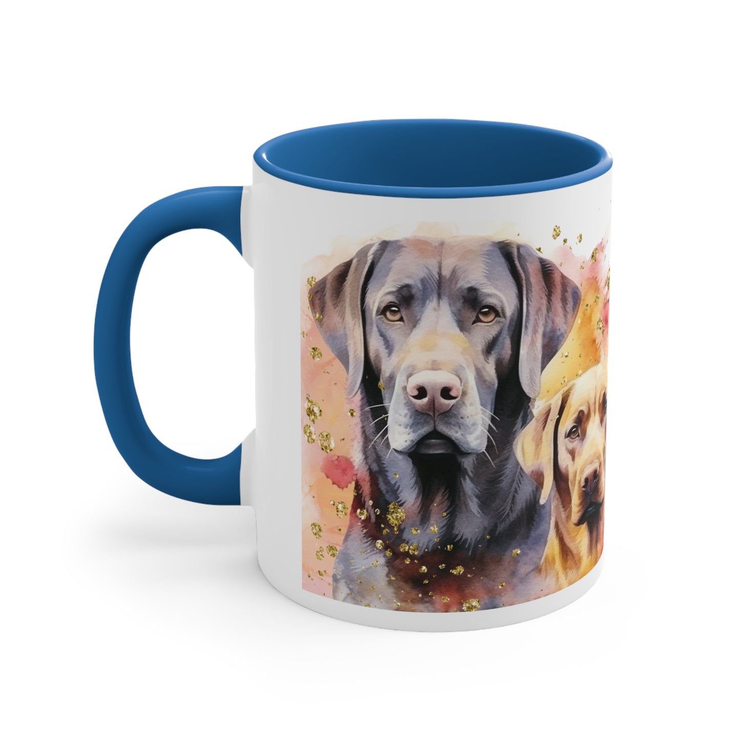 Accent Coffee Mug, 11oz Accent Coffee Mug for a Labrador dog lover for mom, grandma, girlfriend, grand daughter, dad, granddad, grand son.