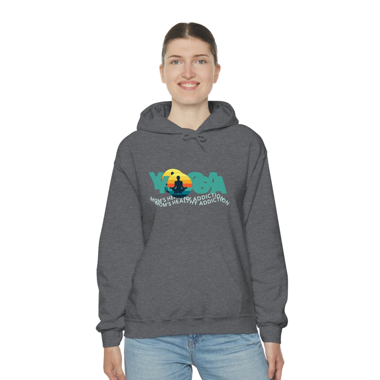 Unisex Heavy Blend™ Hooded Sweatshirt for my yoga loving mom, grandma, daughter, dad, granddad or son,