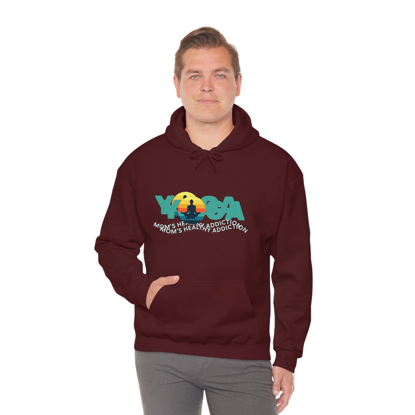 Unisex Heavy Blend™ Hooded Sweatshirt for my yoga loving mom, grandma, daughter, dad, granddad or son,