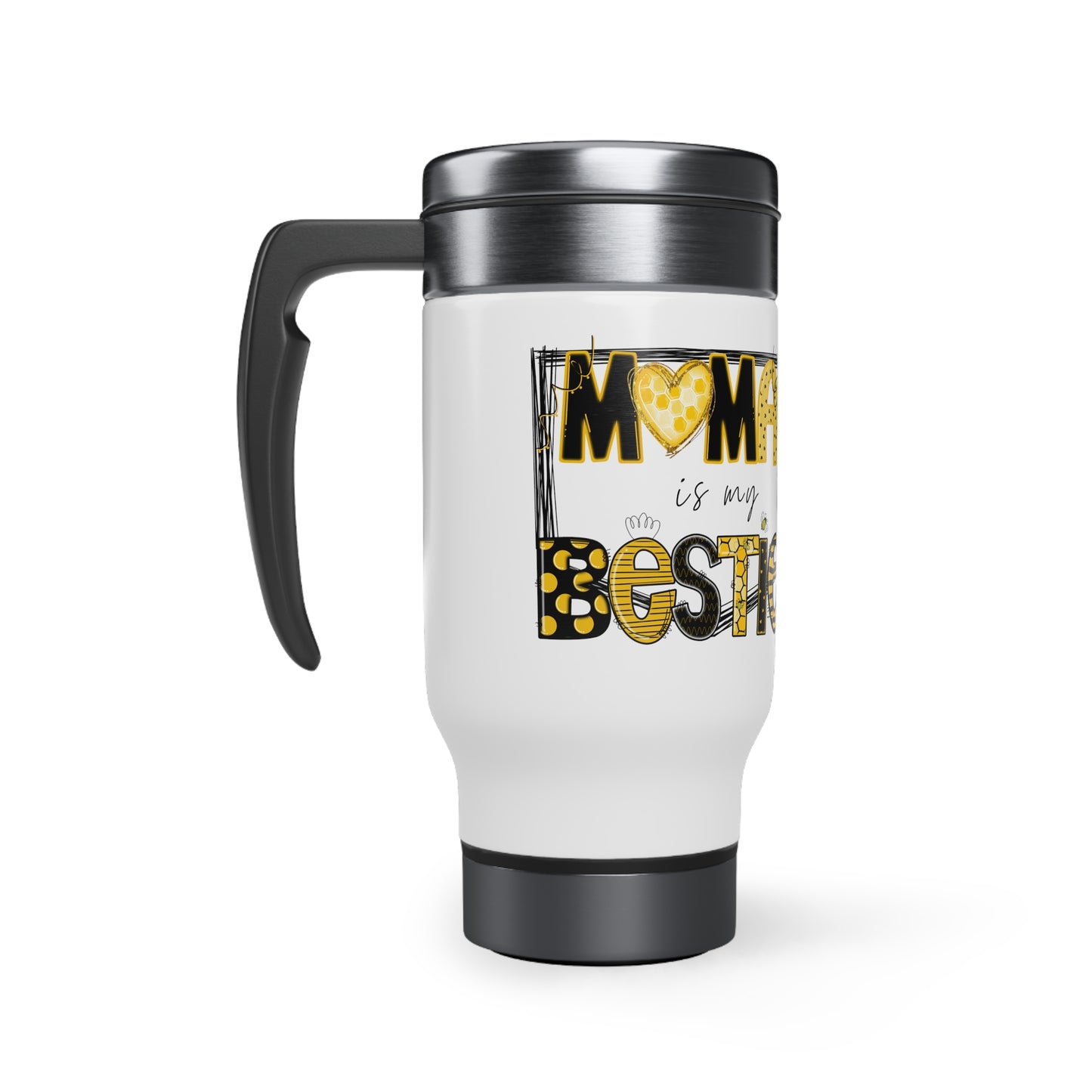 Stainless Steel Travel Mug with Handle, 14oz