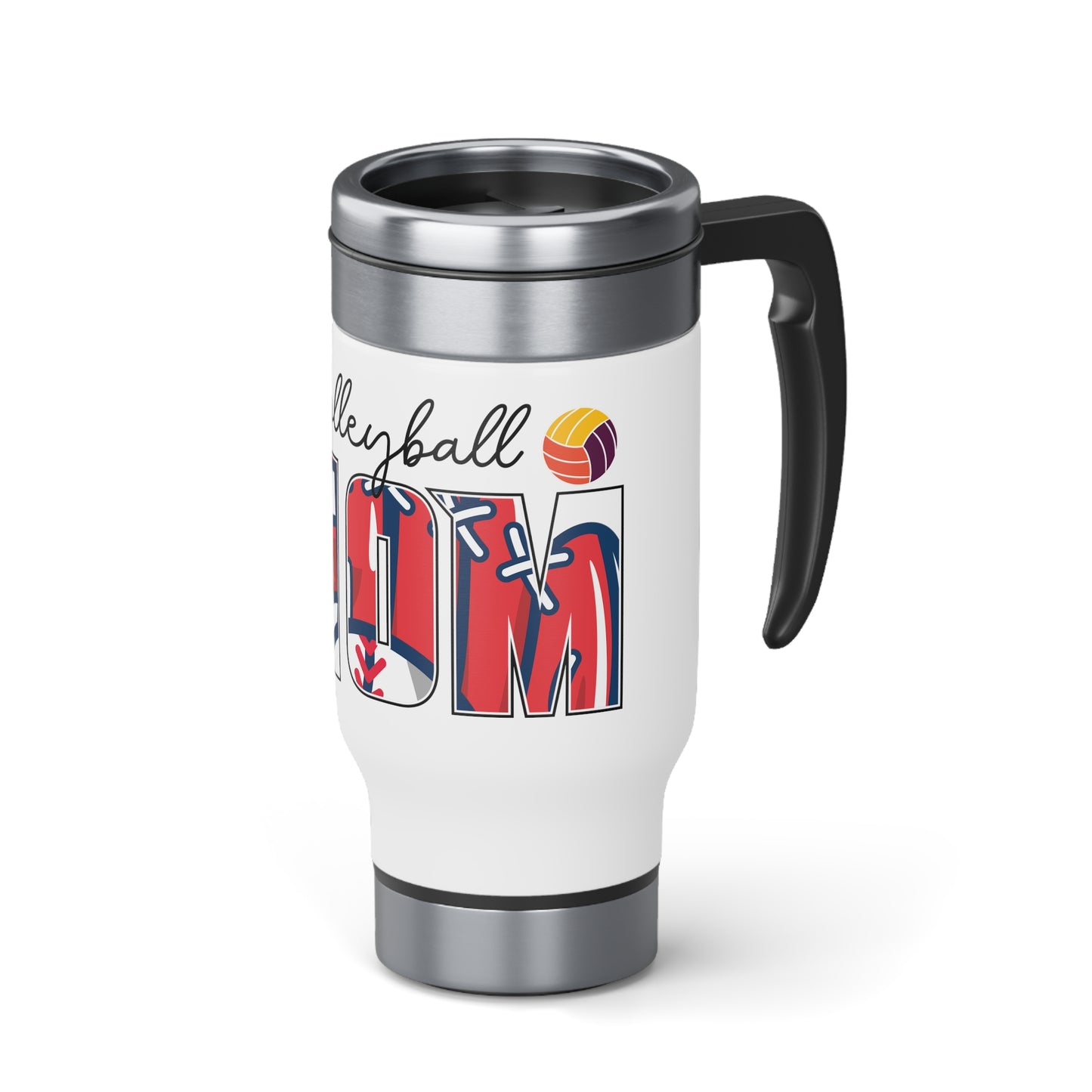 Stainless Steel Travel Mug with Handle, 14oz