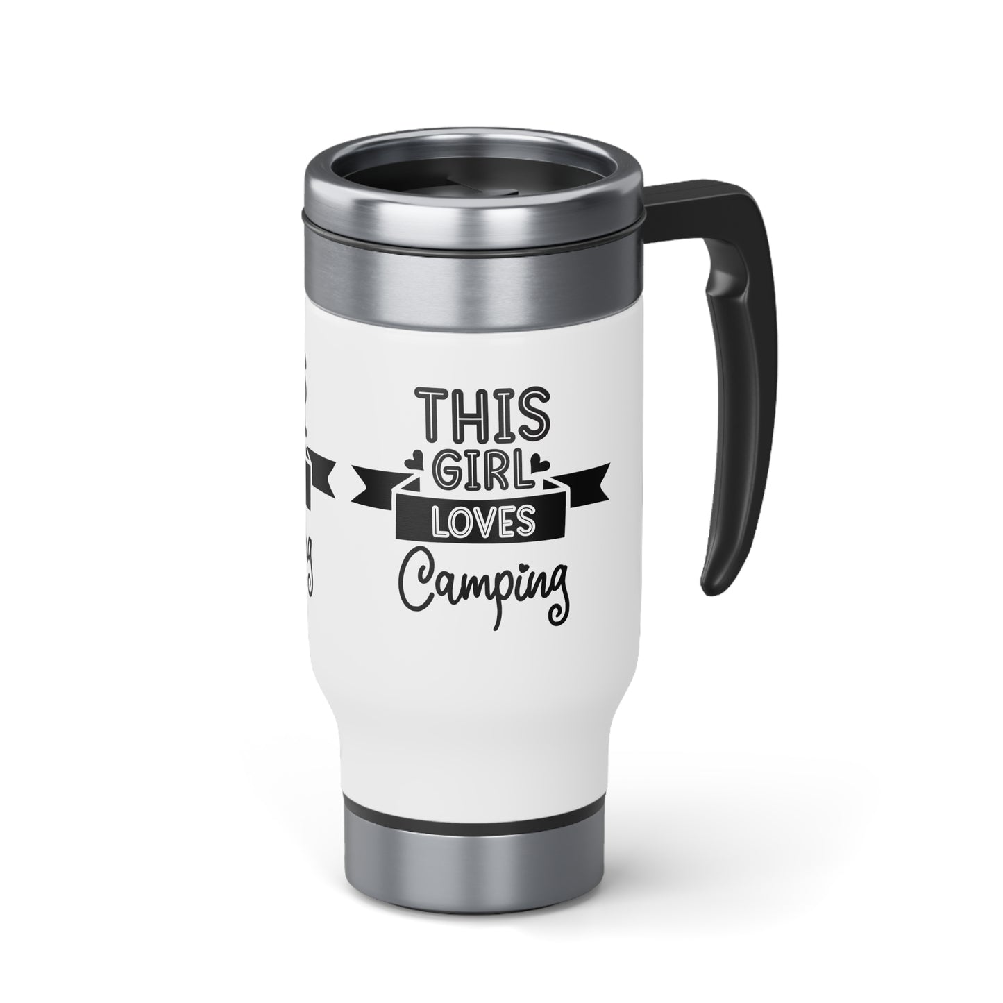 Stainless Steel Travel Mug with Handle, 14oz