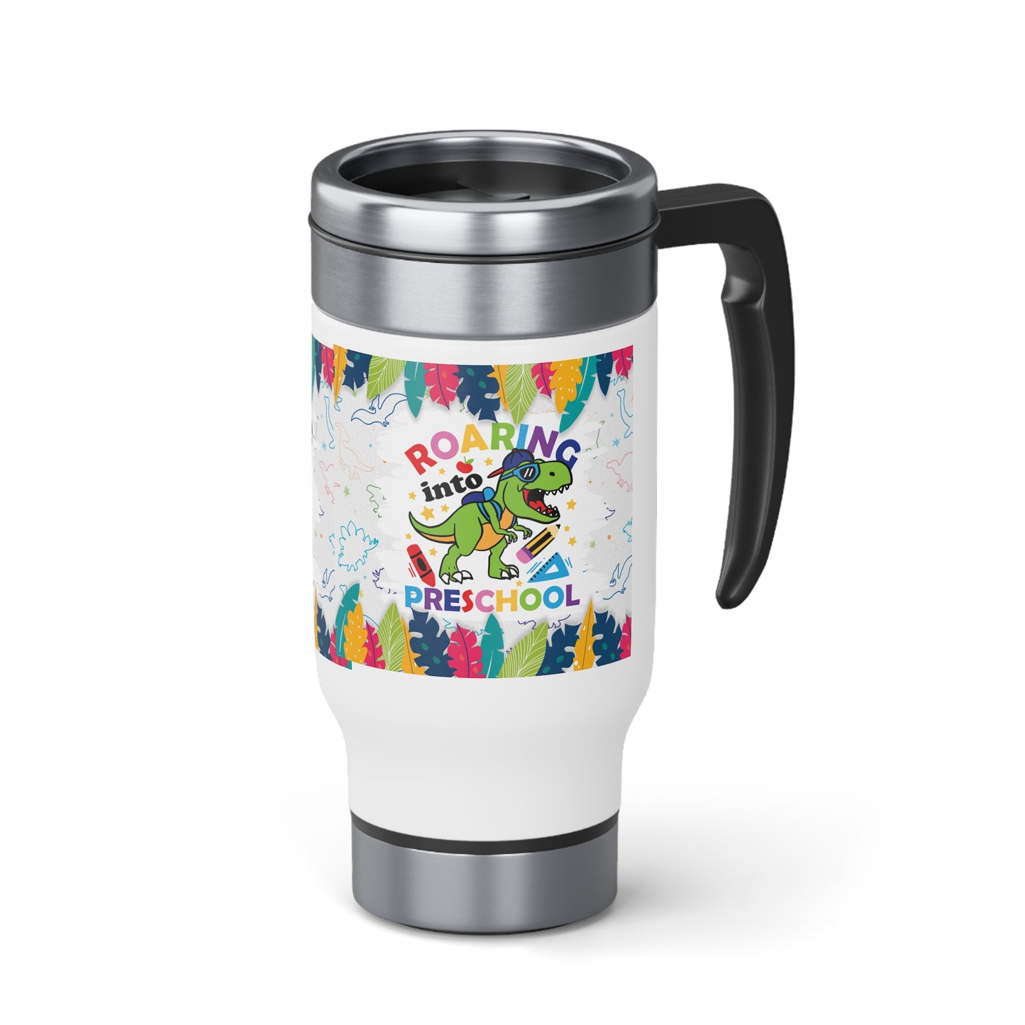 Stainless Steel Travel Mug with Handle, 14oz