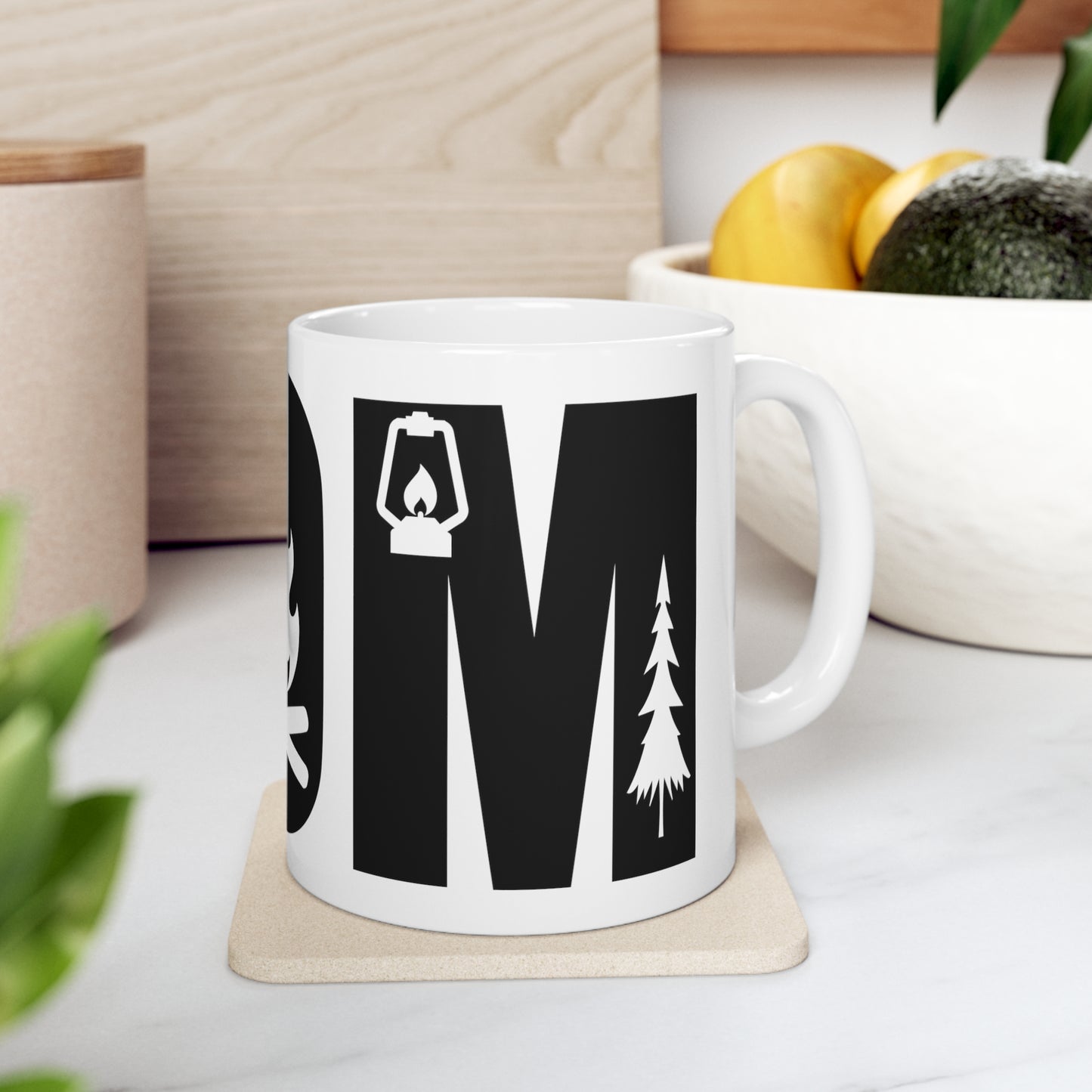 Ceramic Mug 11oz for a Camping lover for mom, grandma, girlfriend, grand daughter, dad, granddad, grand son.