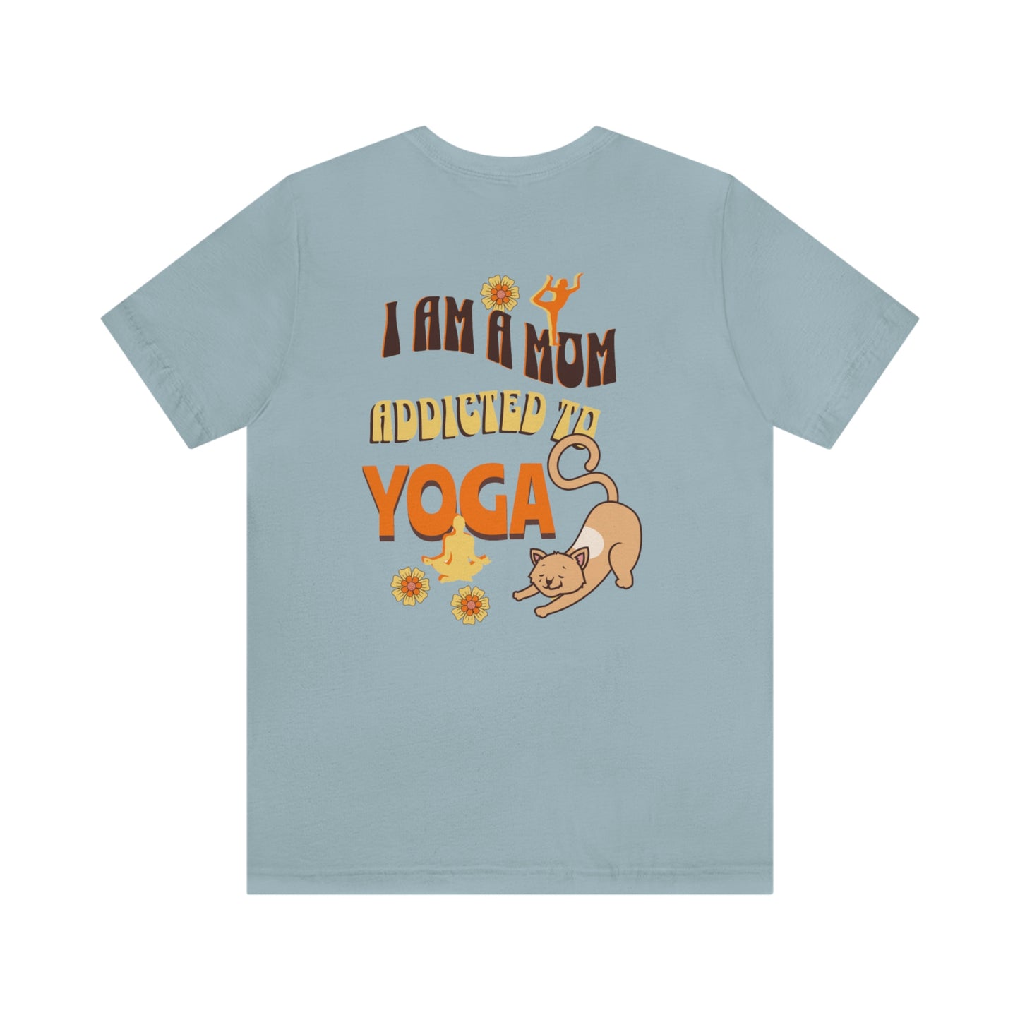 Unisex Jersey Short Sleeve Tee for a yoga loving mom, grandma, daughter, dad, granddad or son,