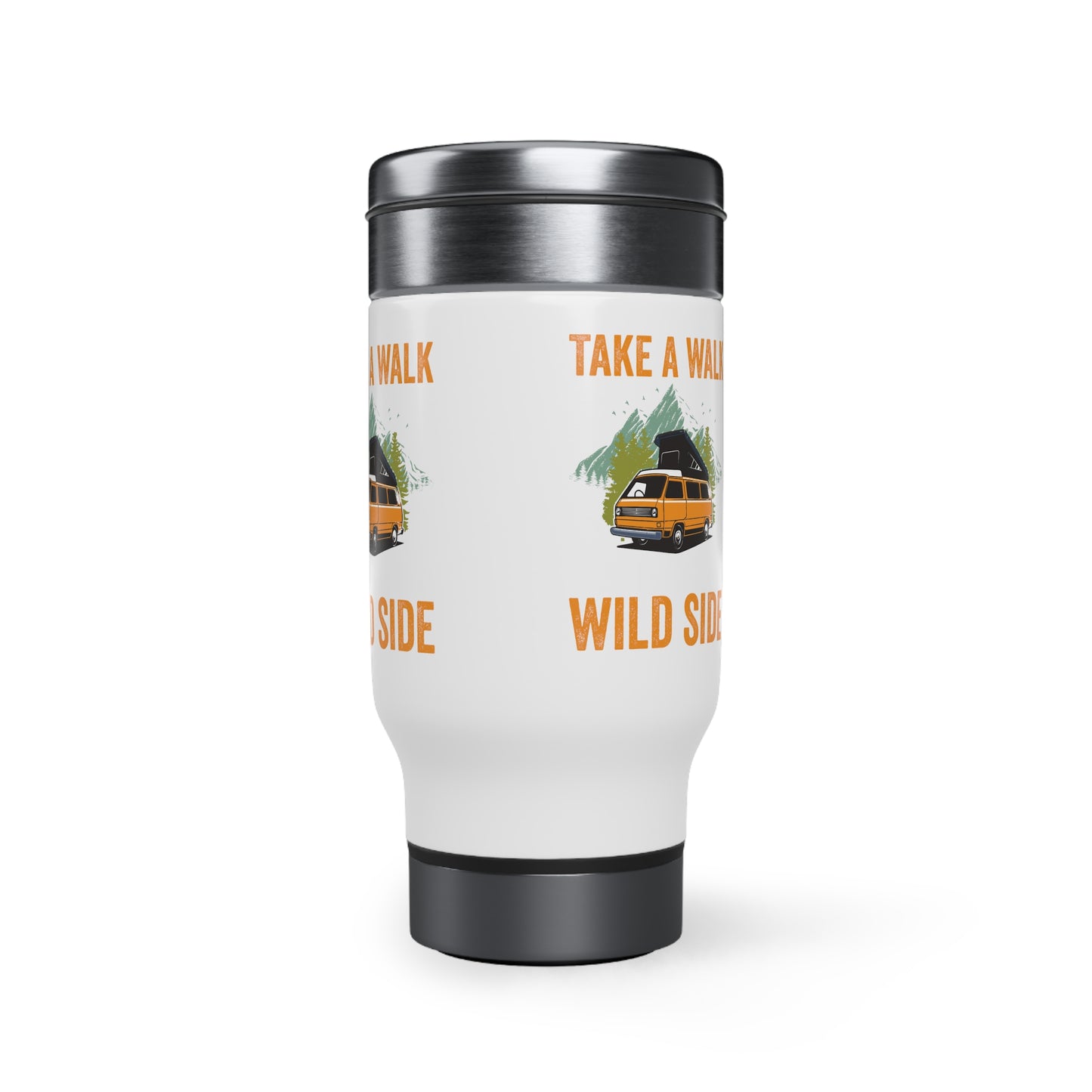 Stainless Steel Travel Mug with Handle, 14oz