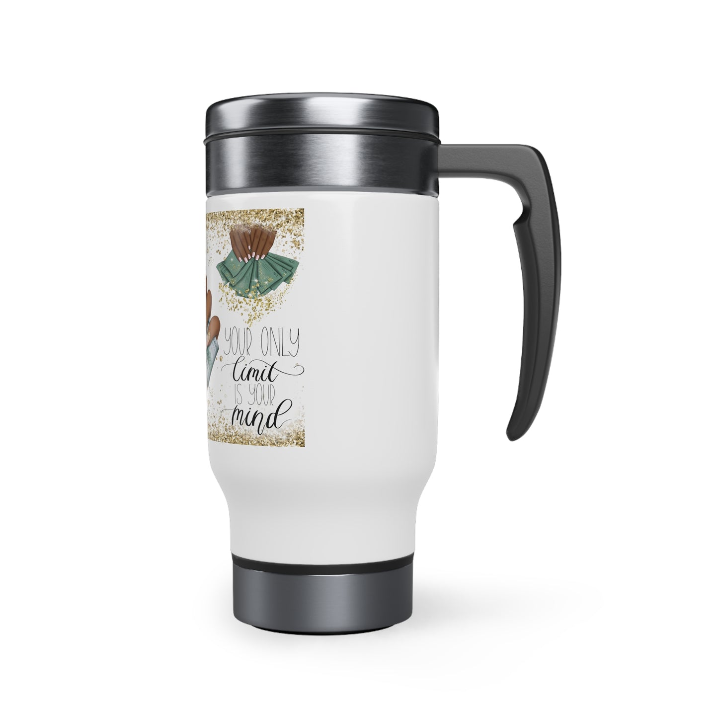 Stainless Steel Travel Mug with Handle, 14oz