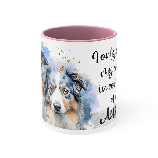 Accent Coffee Mug, 11oz for an Aussie lover for mom, grandma, girlfriend, grand daughter, dad, granddad, grand son.