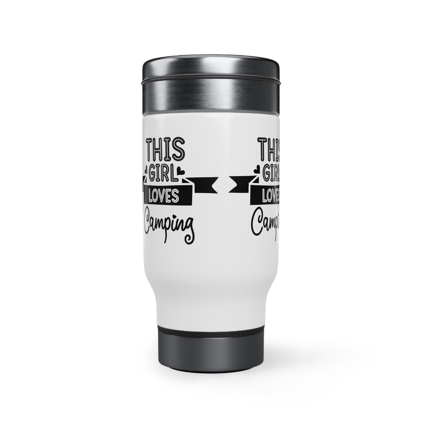 Stainless Steel Travel Mug with Handle, 14oz